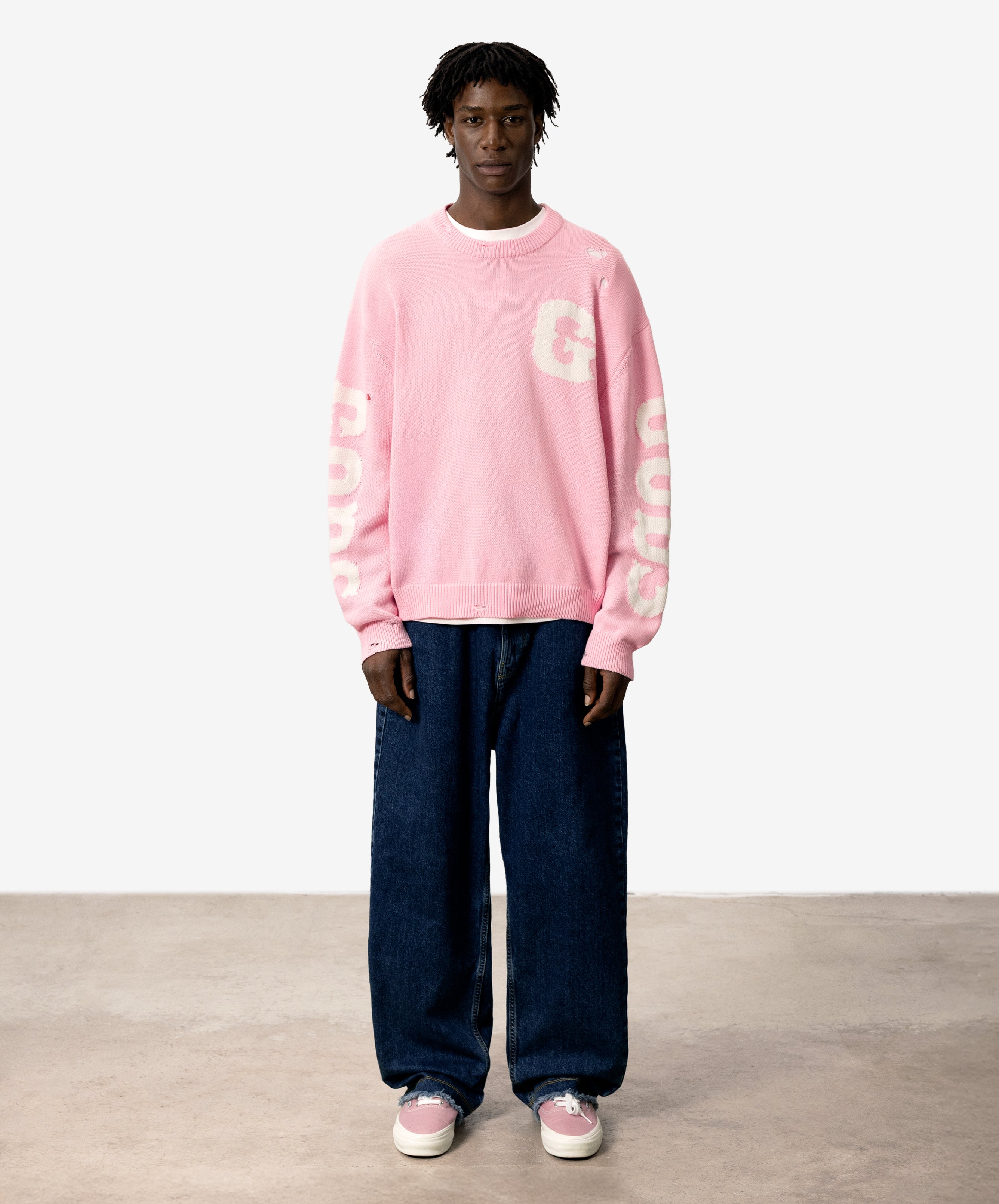 G Side Knitted Sweater Rose