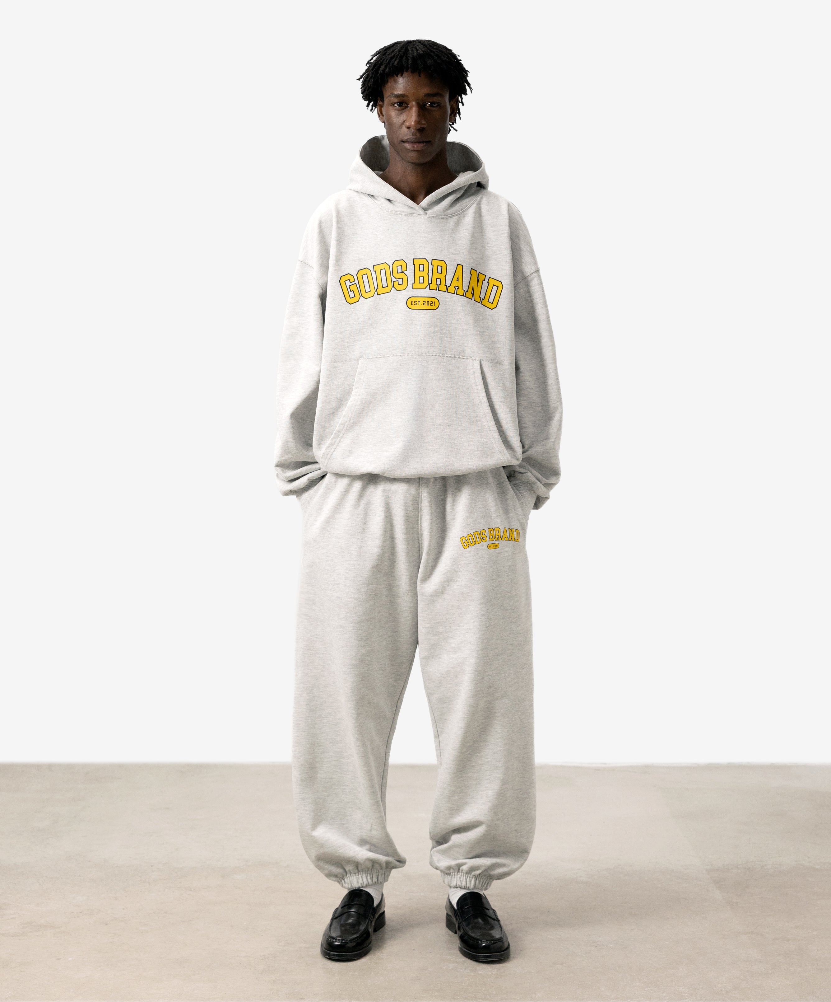 Godsbrand Cropped Hoodie Gray Melange