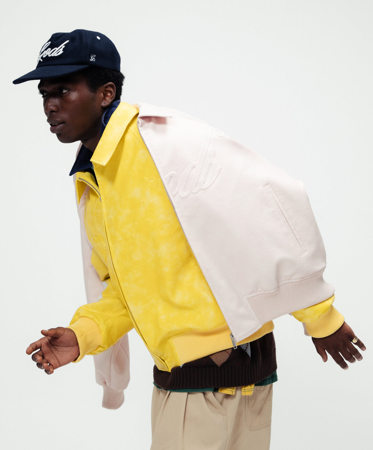 Vegan Leather Jacket Yellow