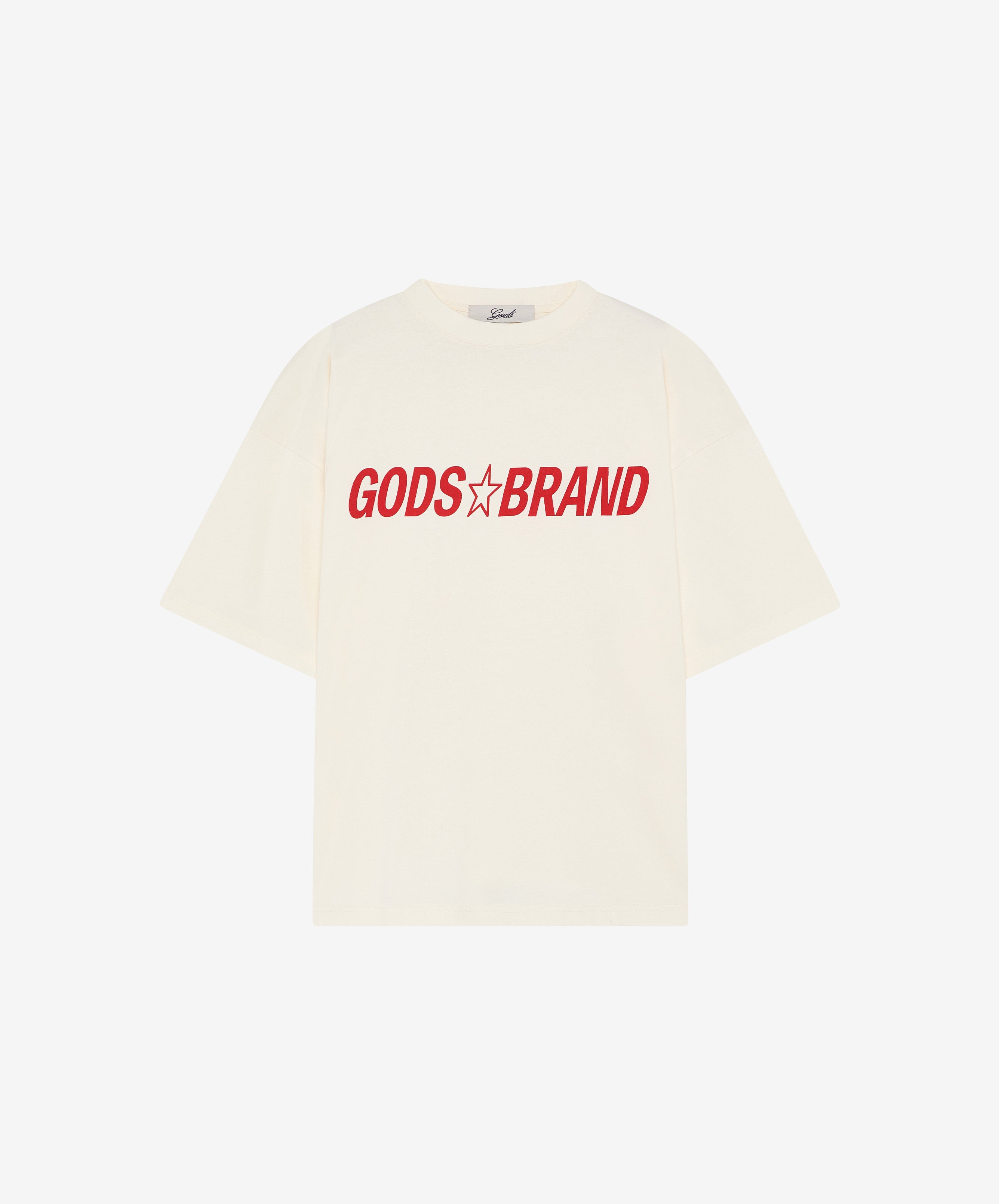 Gods Star Boxy Tee Cream