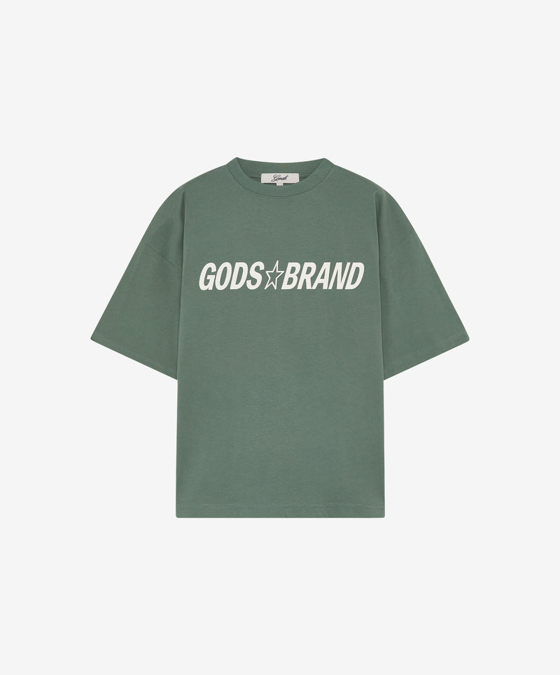 Gods Star Boxy Tee Green