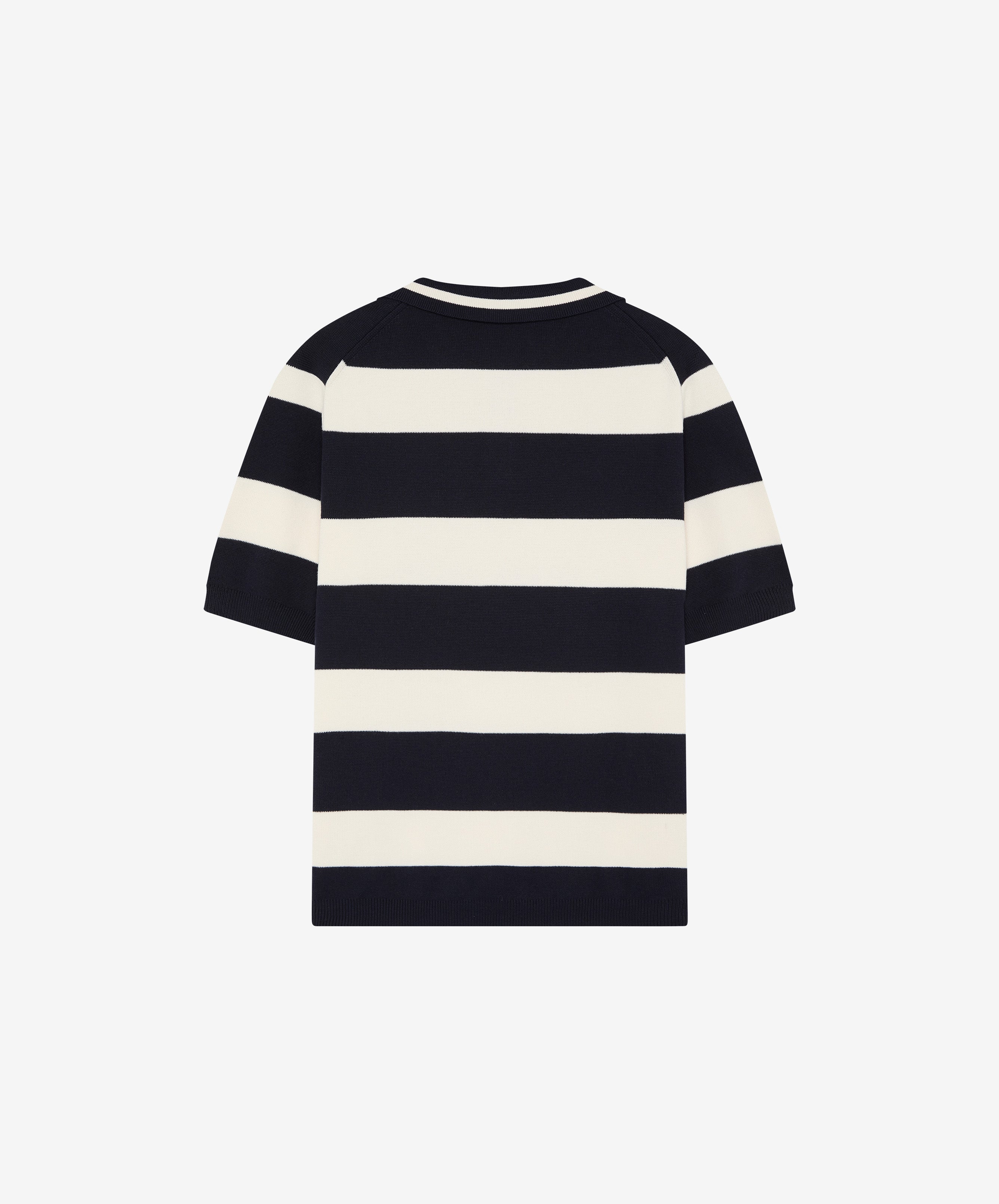 Striped Polo Navy