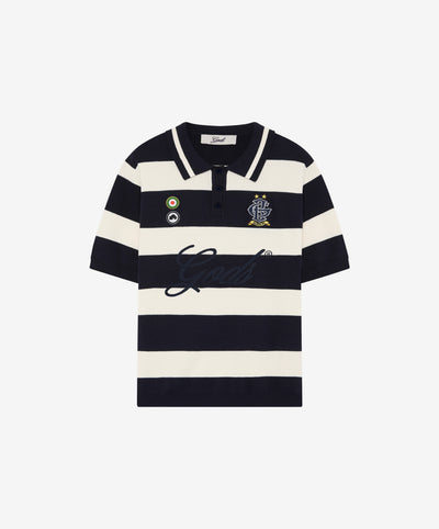 Striped Polo Navy