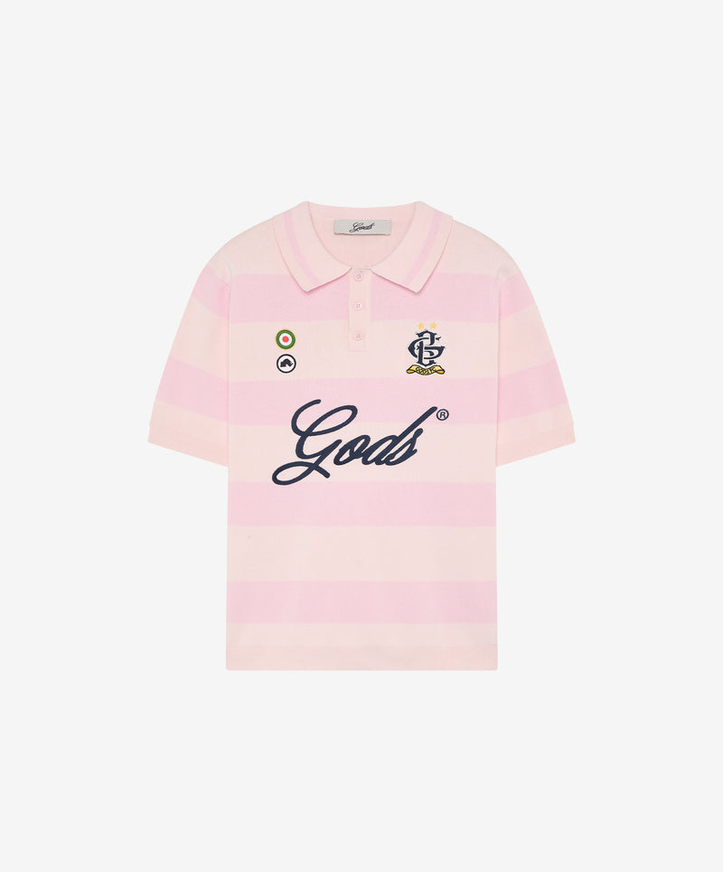 Striped Polo Rose