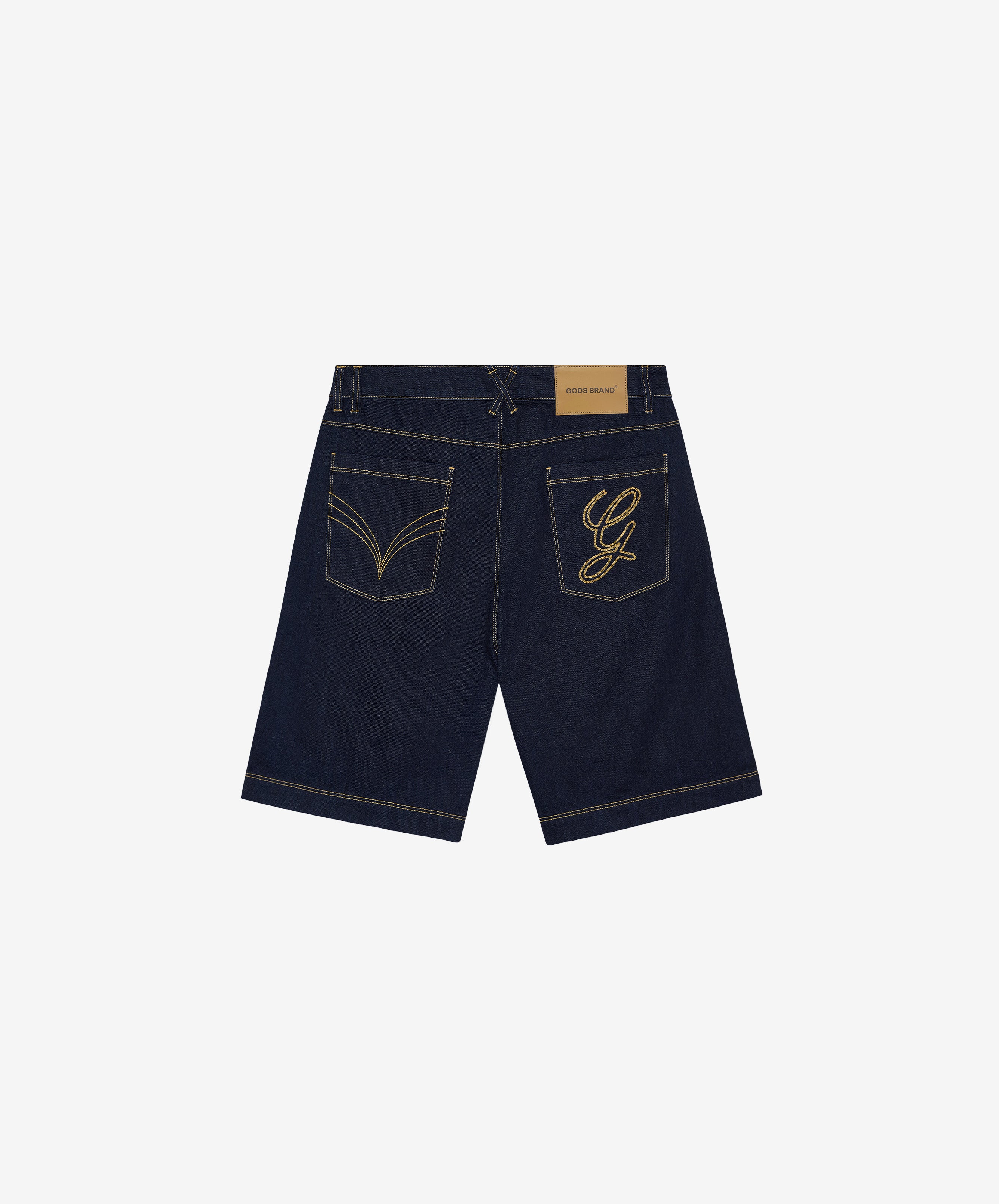 Shorts denim navy GODS® streetwear oversized algodón