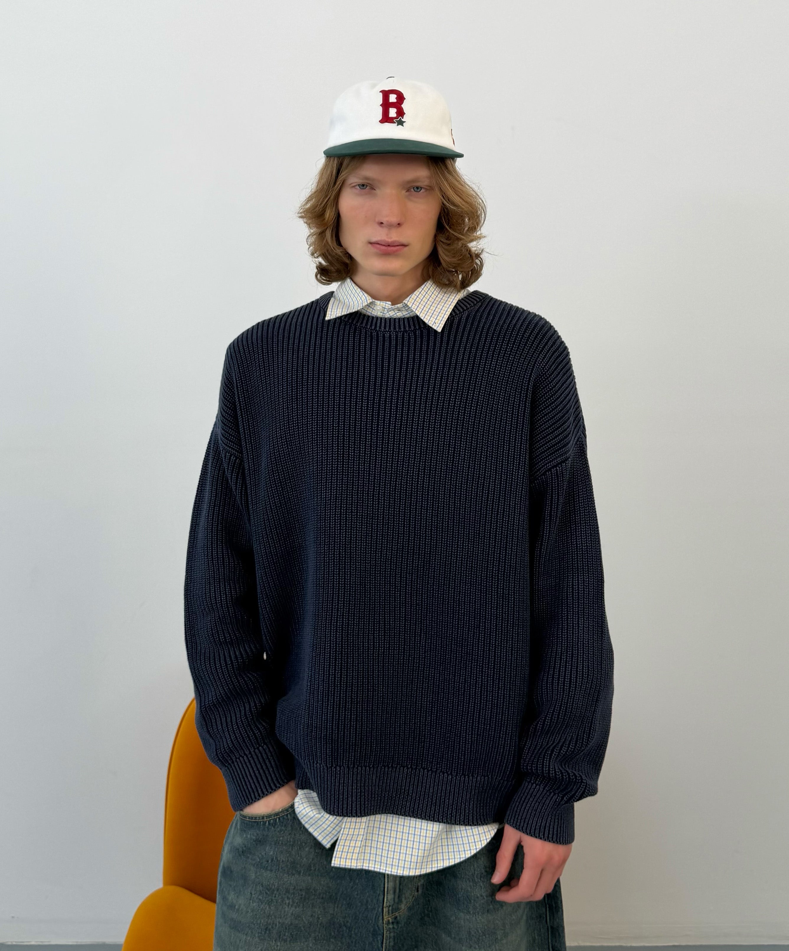 Beanywood Knitted Sweater Navy