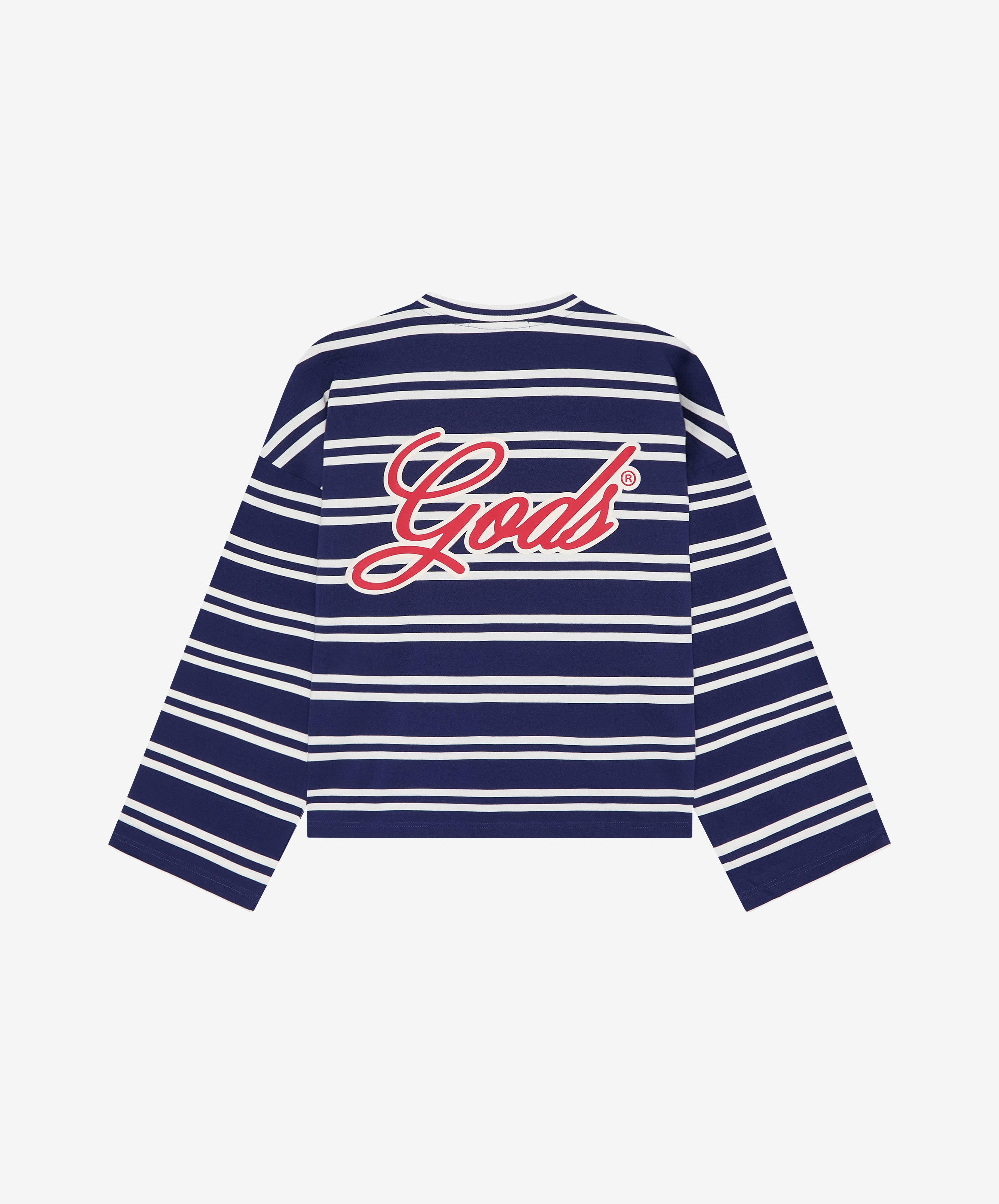 Camiseta manga larga rayas estrella navy GODS® streetwear