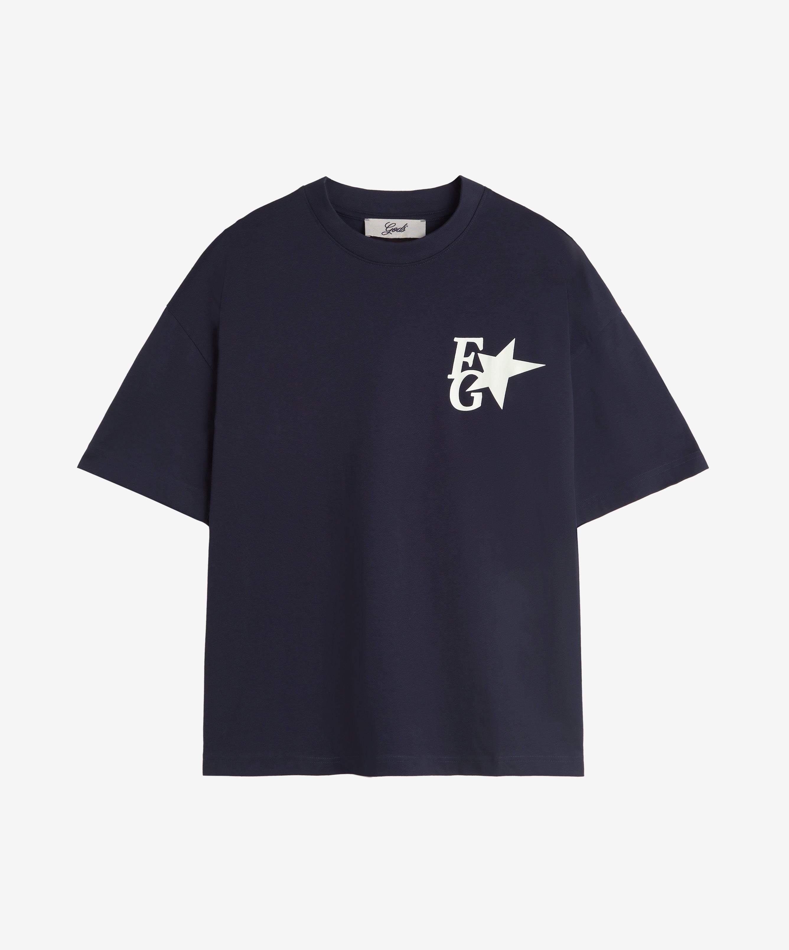 Star Boxy Tee Navy