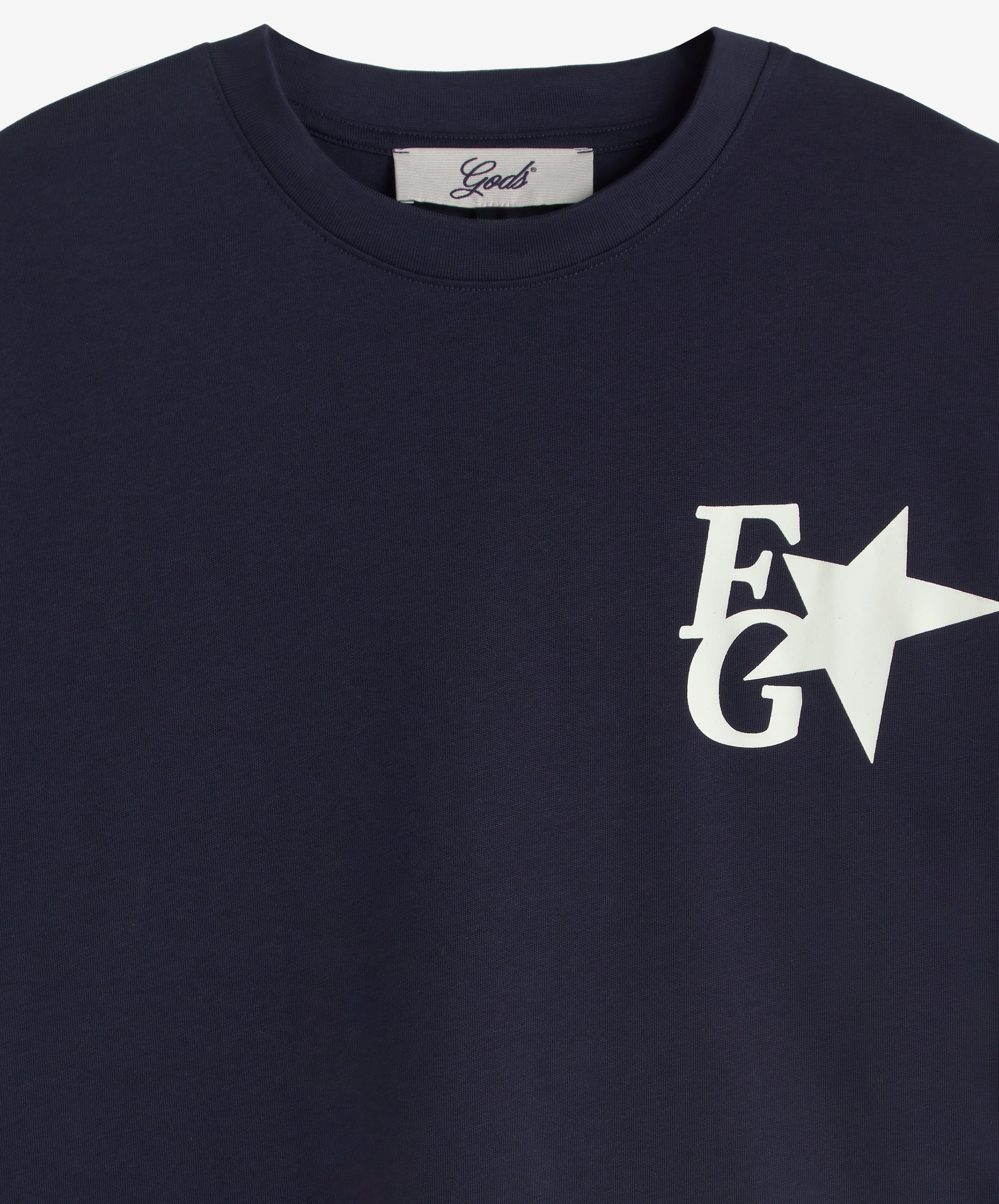 Star Boxy Tee Navy