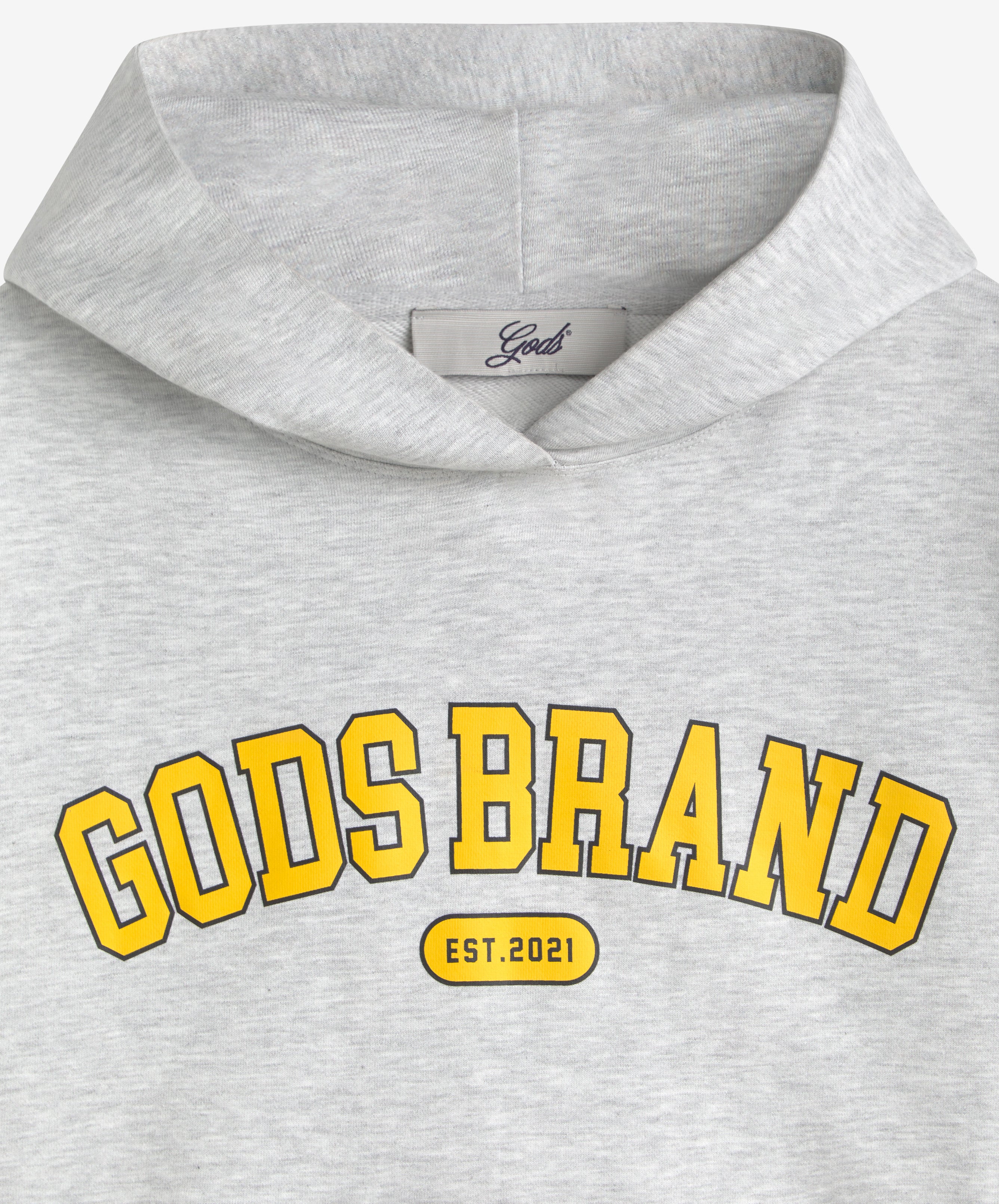 Godsbrand Cropped Hoodie Grey Melange