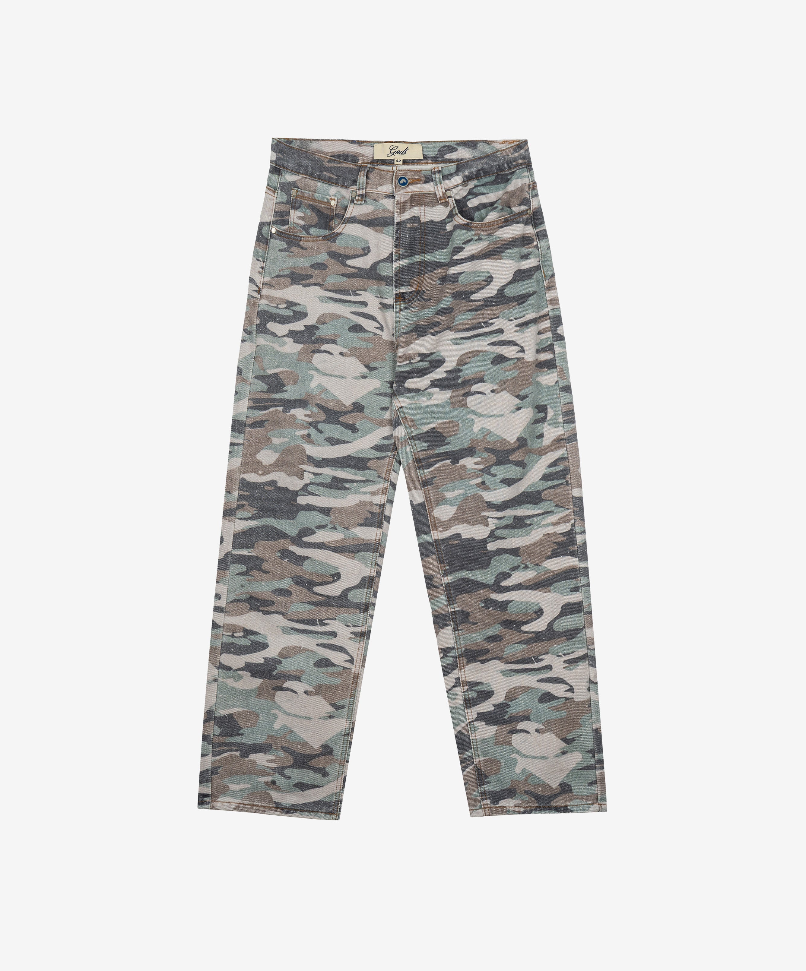 Camouflage Jeans Military Green