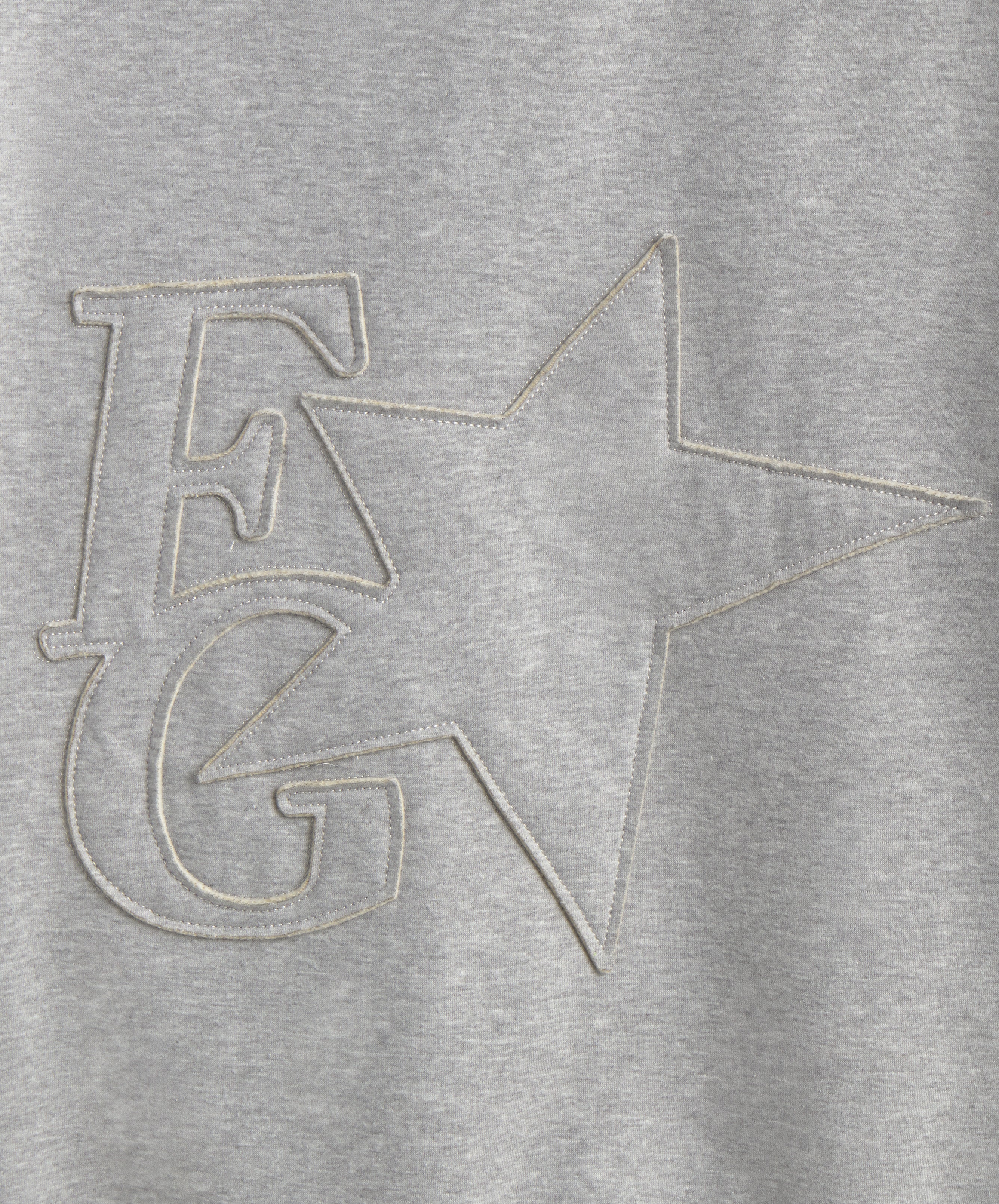 Star Hoodie Grey Melange
