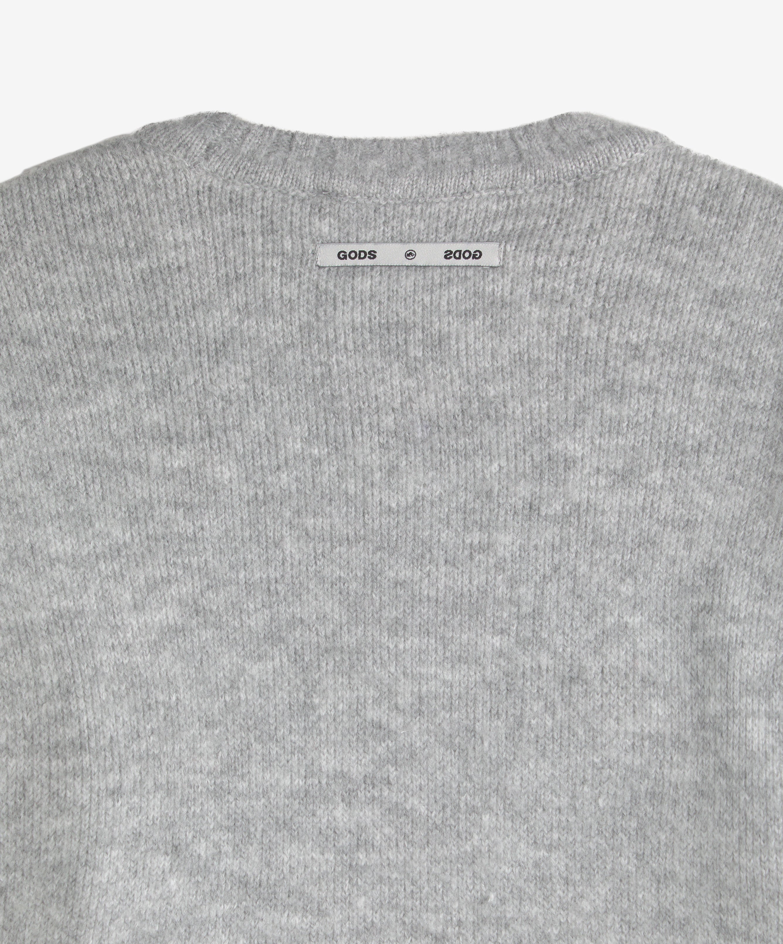 Billiard Knitted Mohair Sweater Light Grey