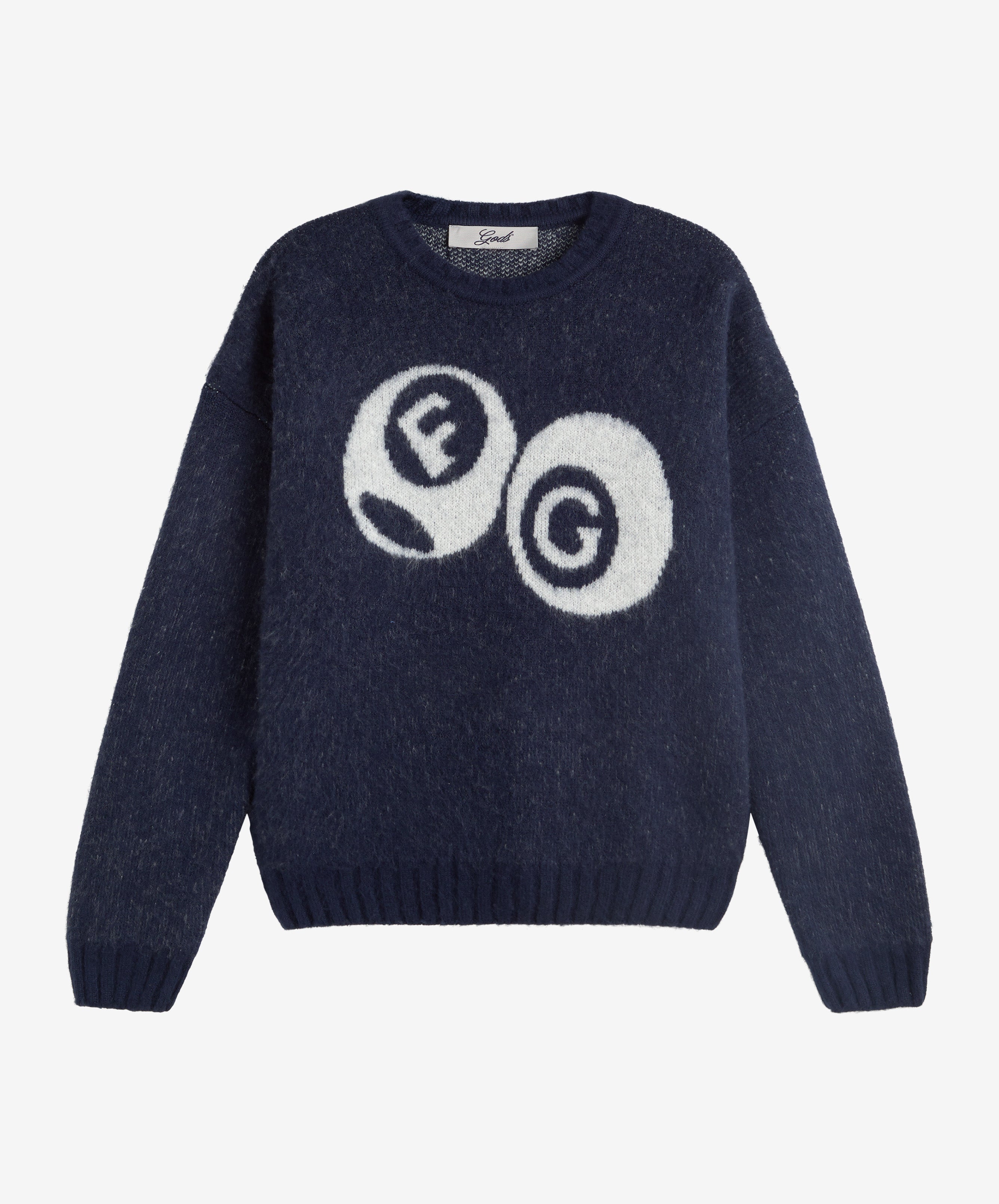 Billiard Knitted Mohair Sweater Navy