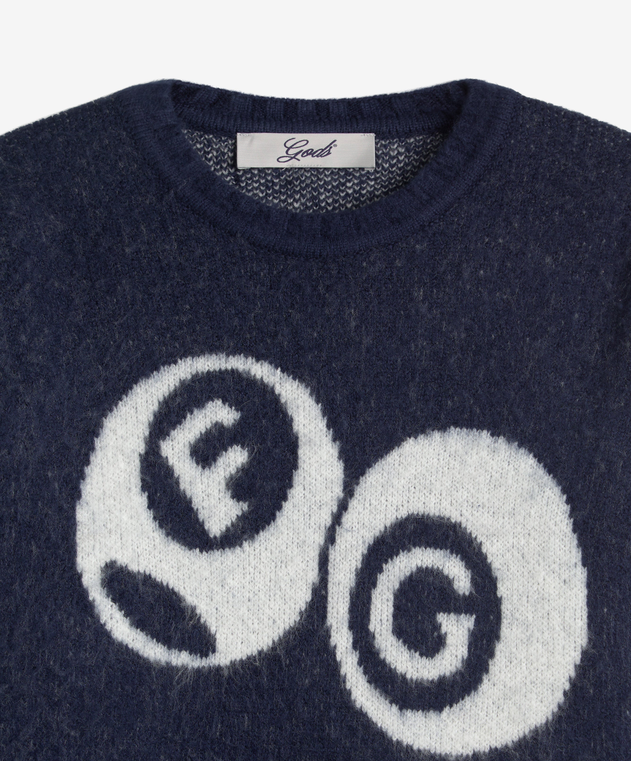 Billiard Knitted Mohair Sweater Navy