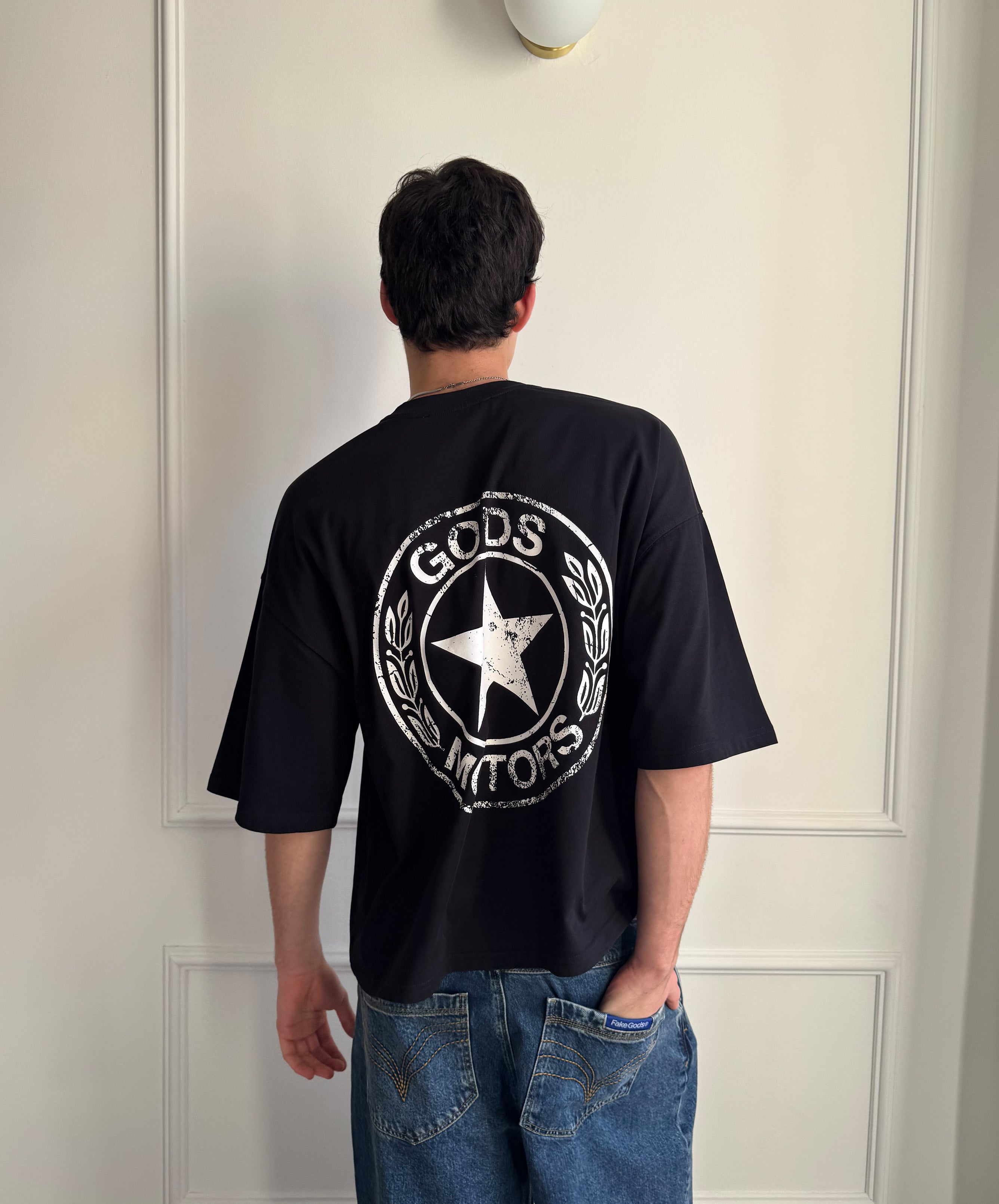 Motor Boxy Tee Black