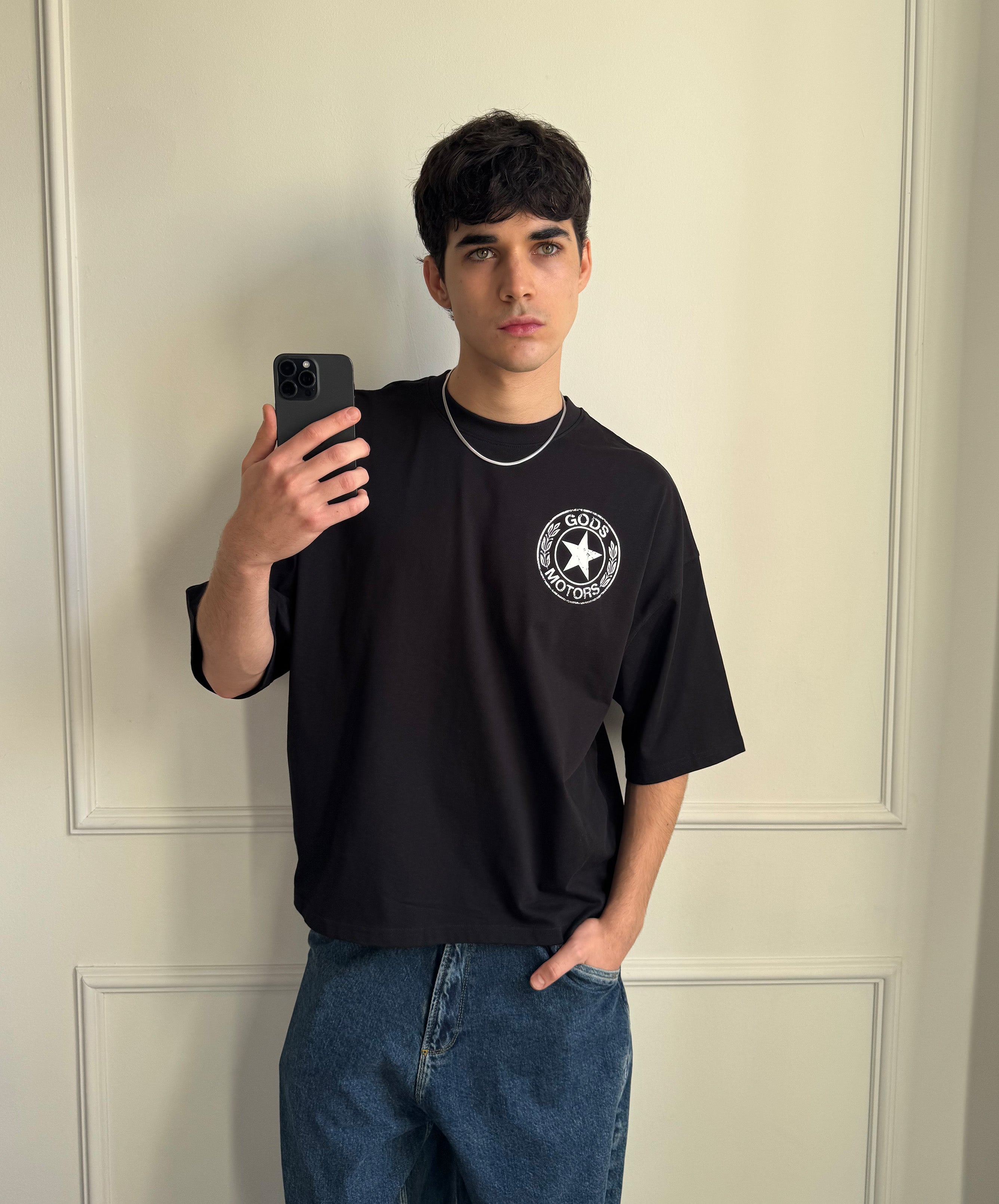 Motor Boxy Tee Black