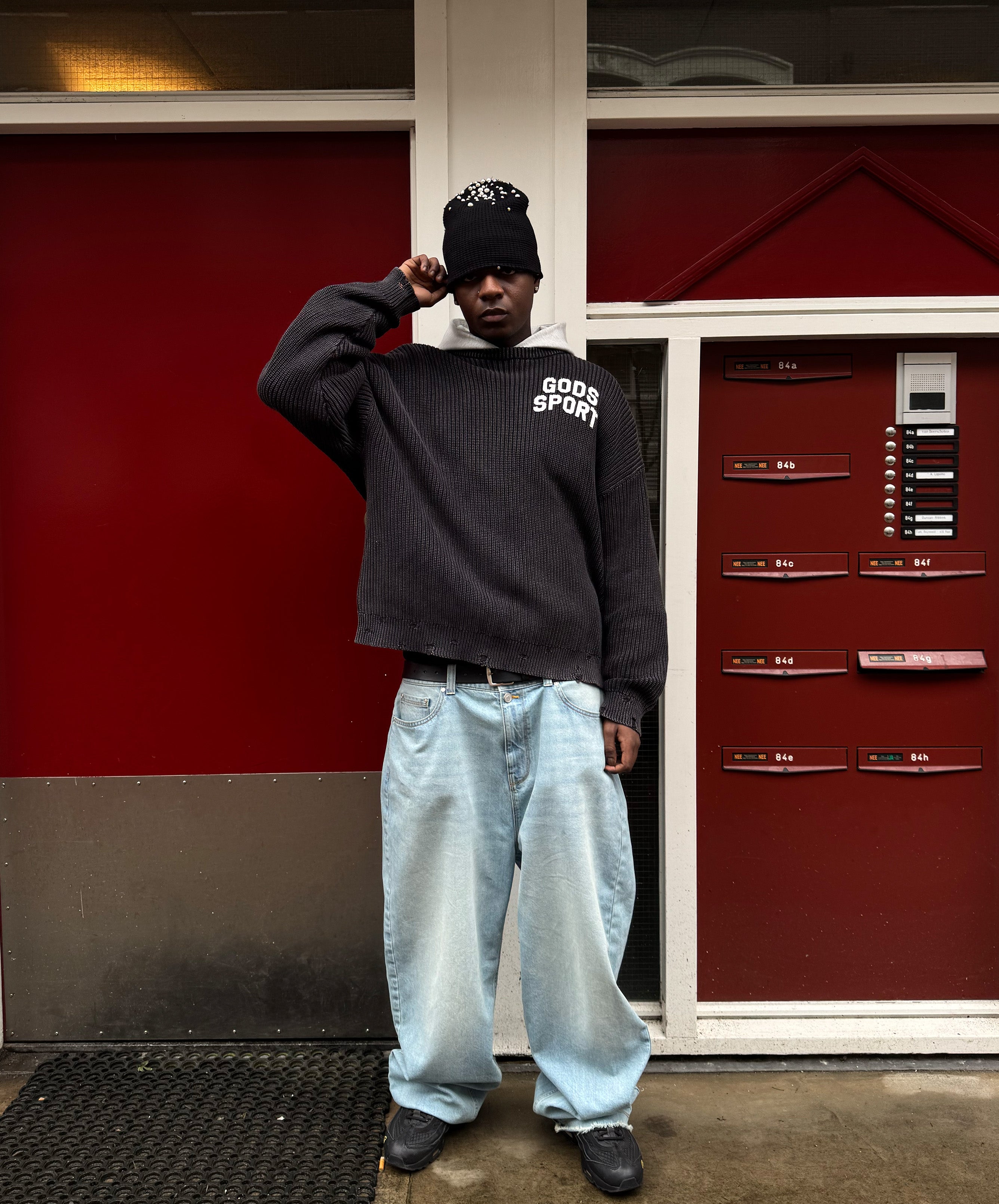 Gods Sport Knitted Sweater Black