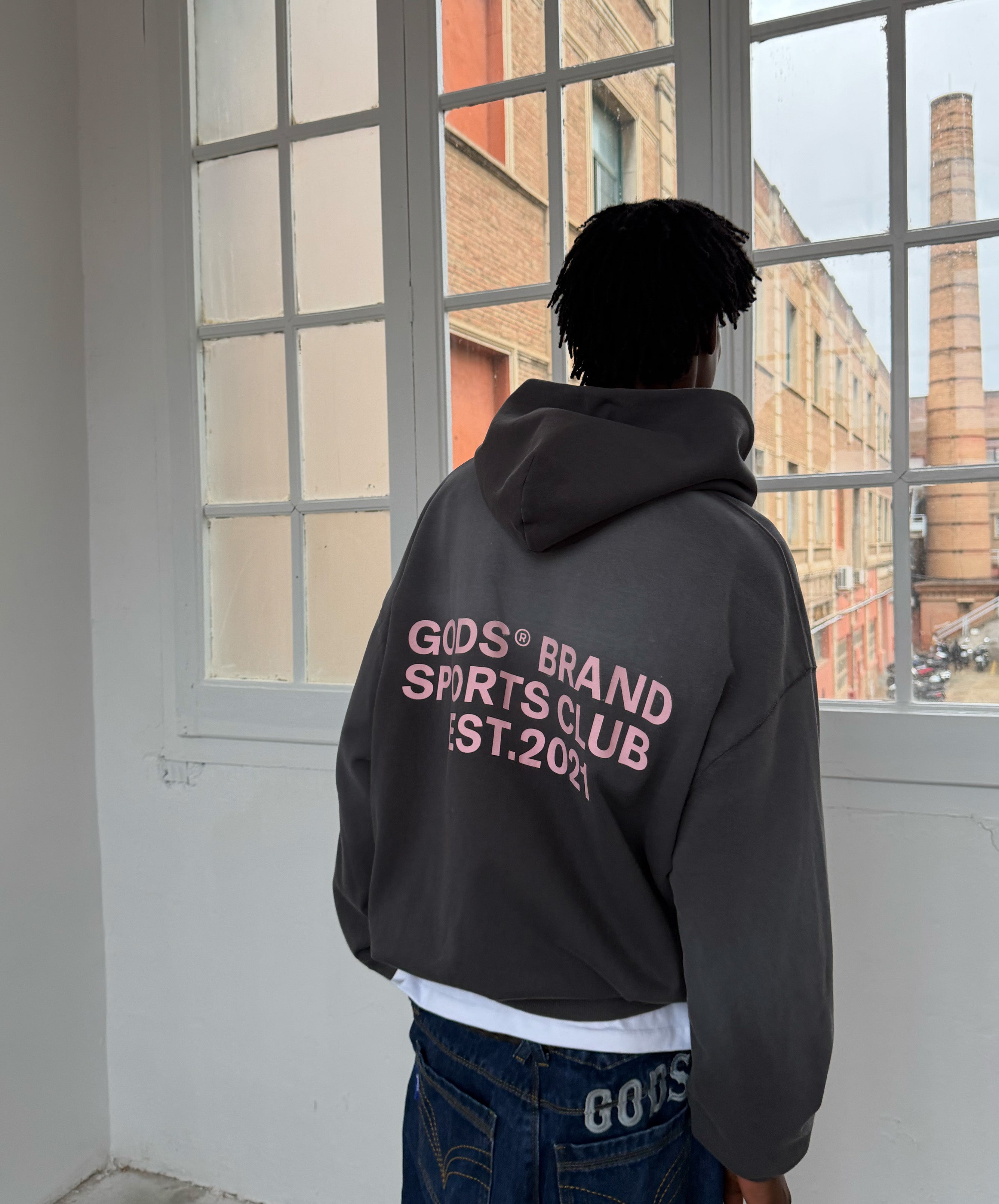 Gods® Brand Sports Club Hoodie Grey