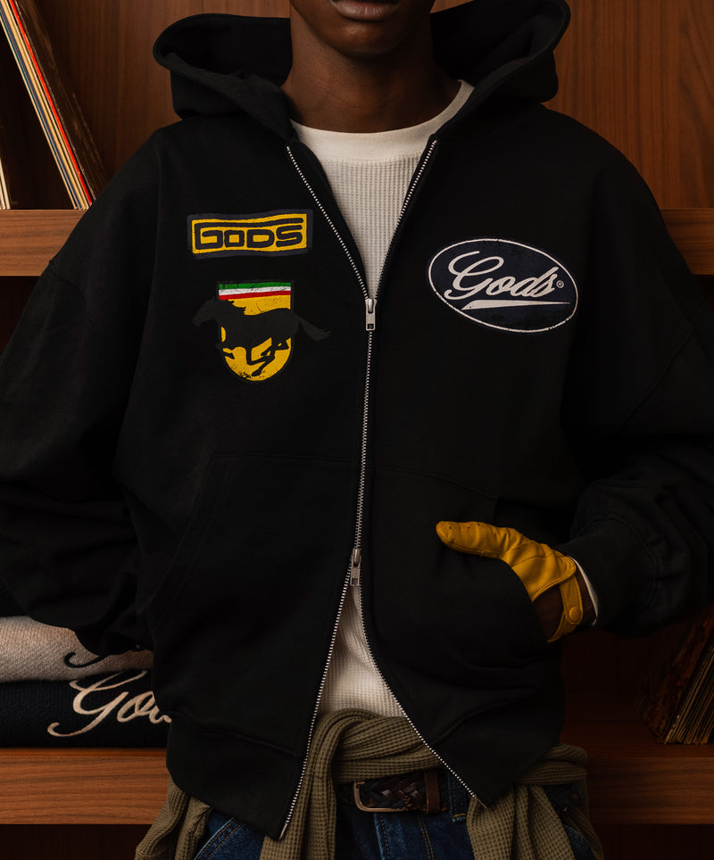 Racing Zipper Black