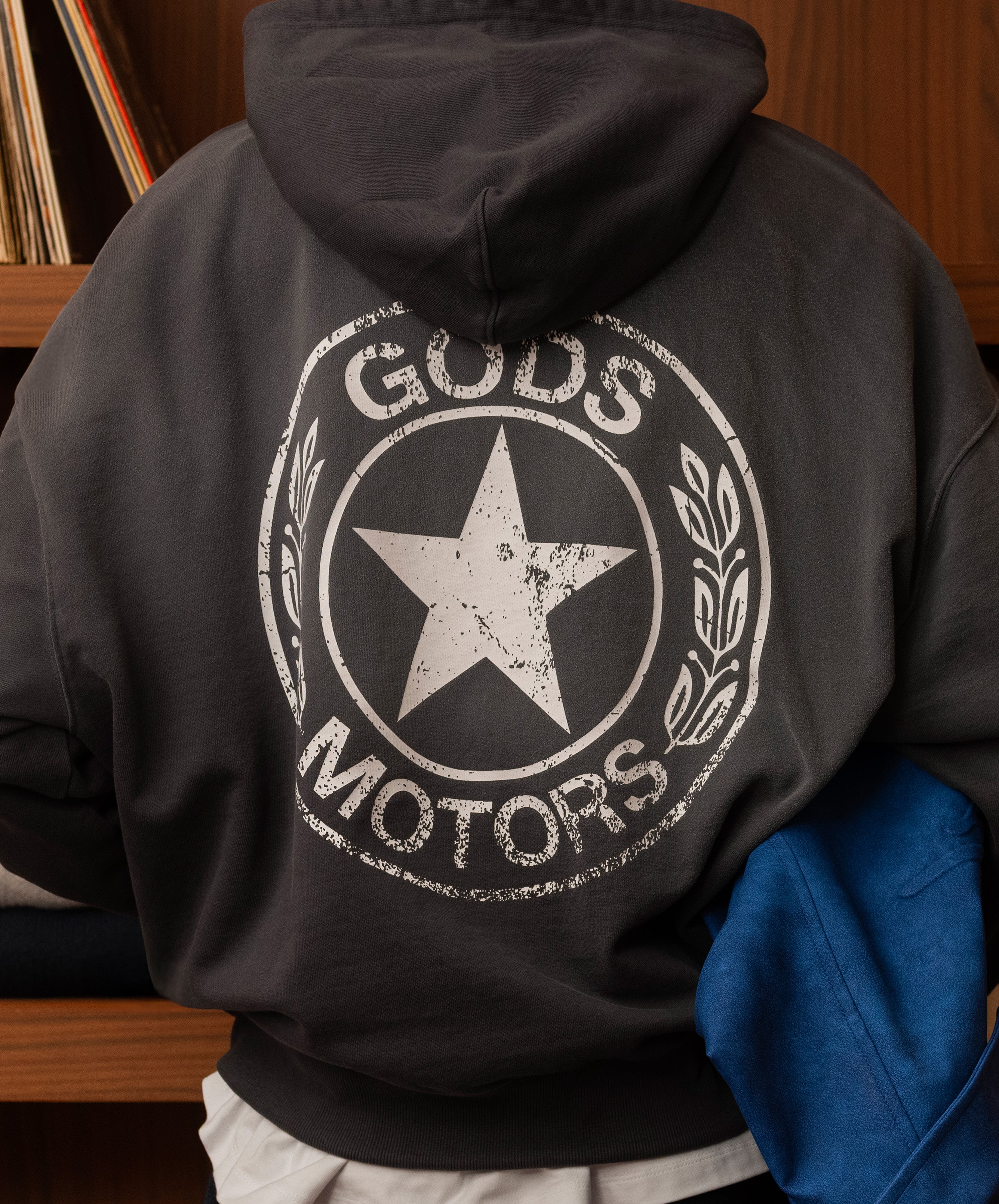 Motor Cropped Hoodie Black