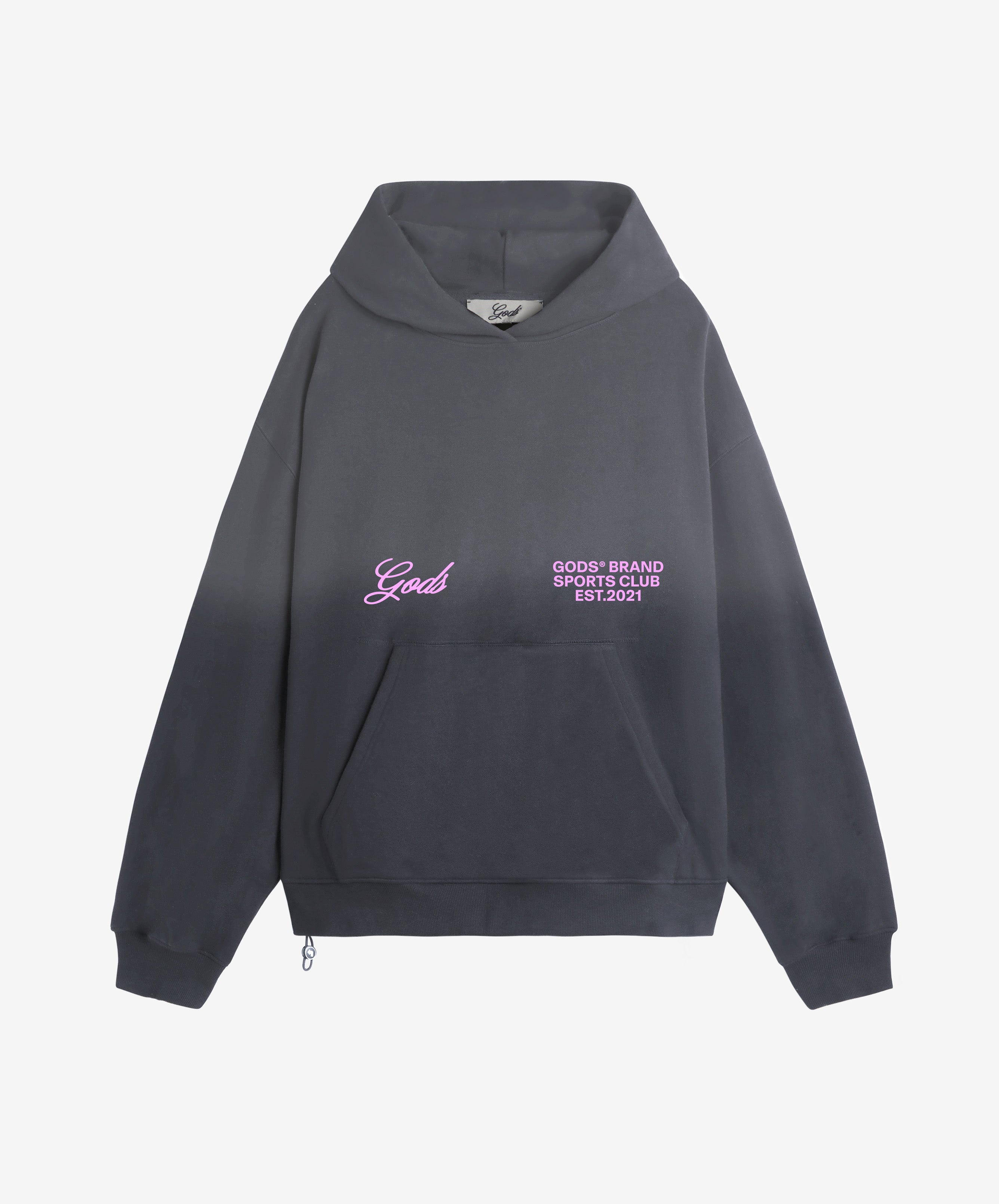 Gods® Brand Sports Club Hoodie Grey