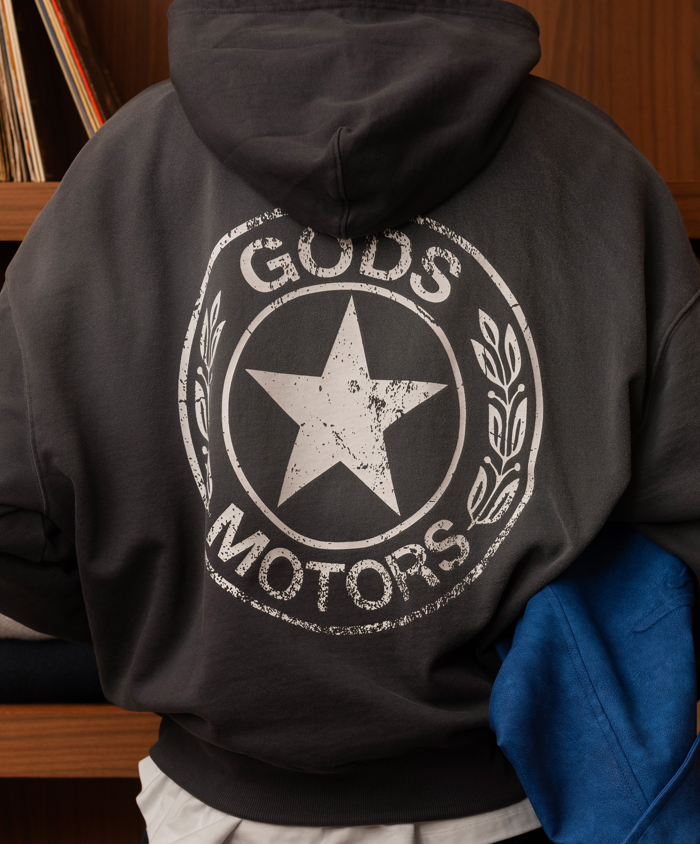 Motor Cropped Hoodie Black