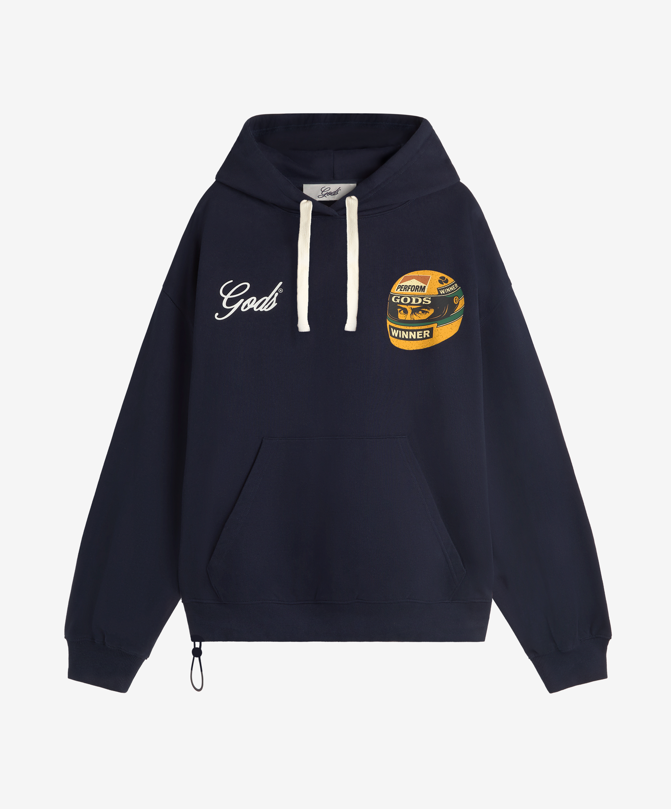 Ayr Cropped Hoodie Navy