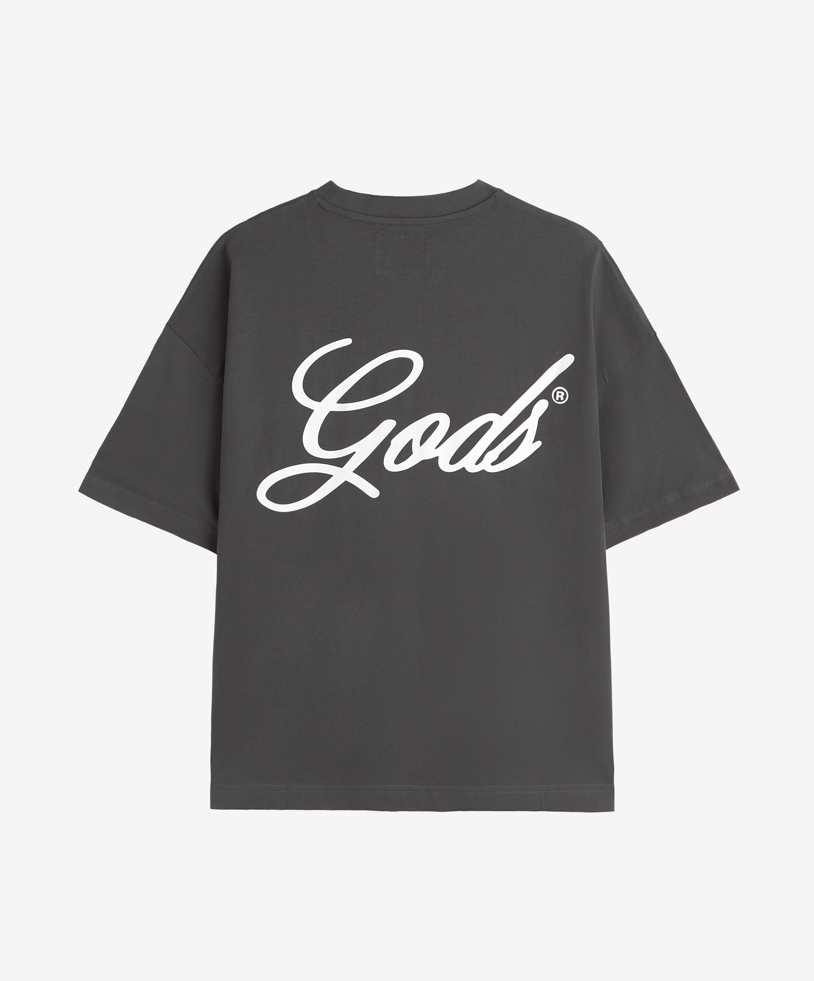 Love Script Boxy Tee Dark Grey