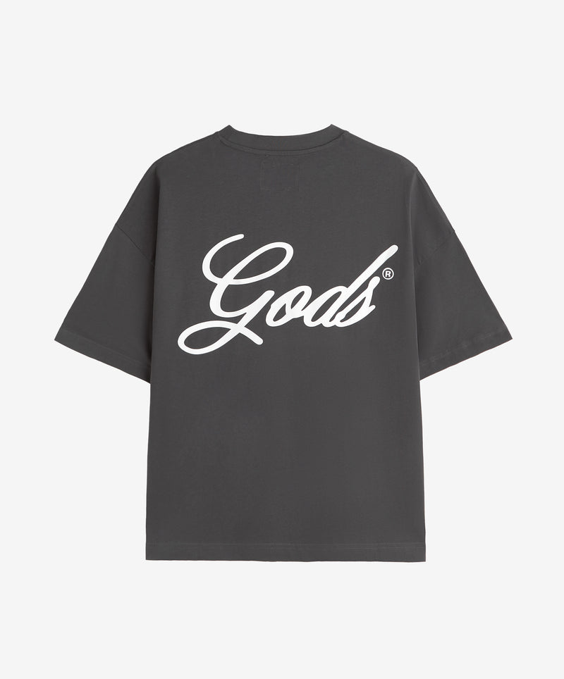 Love Script Boxy Tee Dark Gray