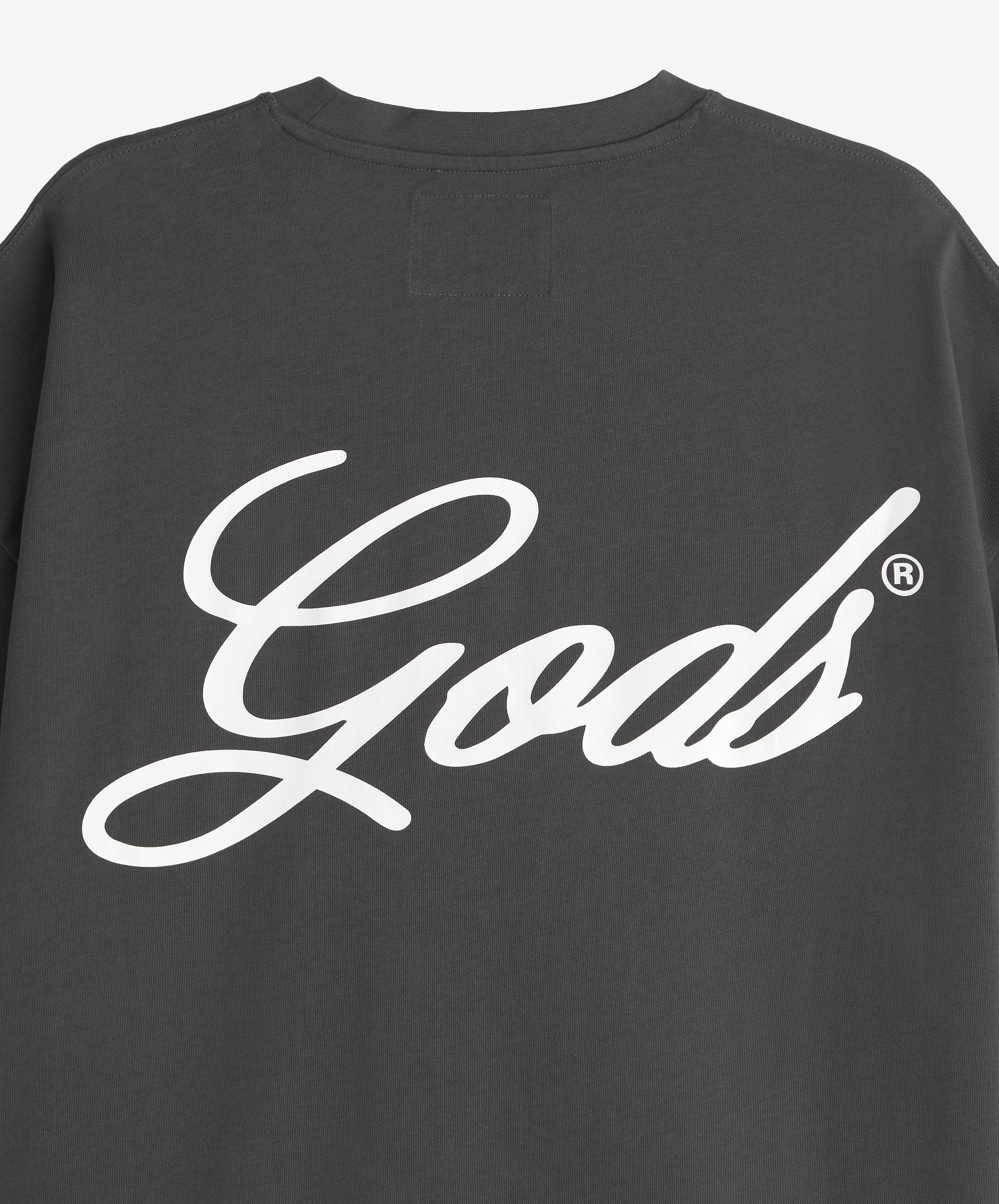 Love Script Boxy Tee Dark Grey