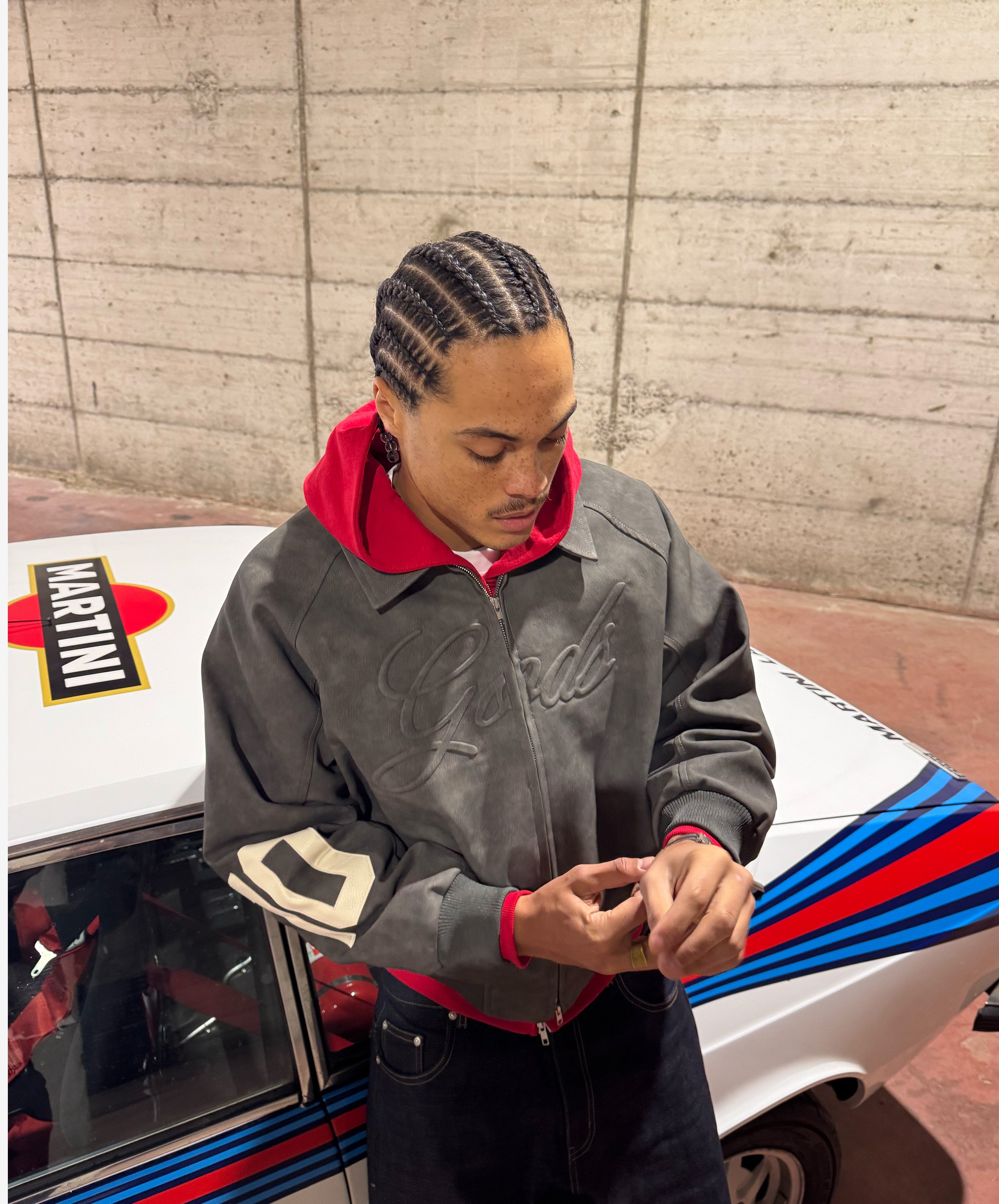 Vegan Leather Jacket Dark Grey