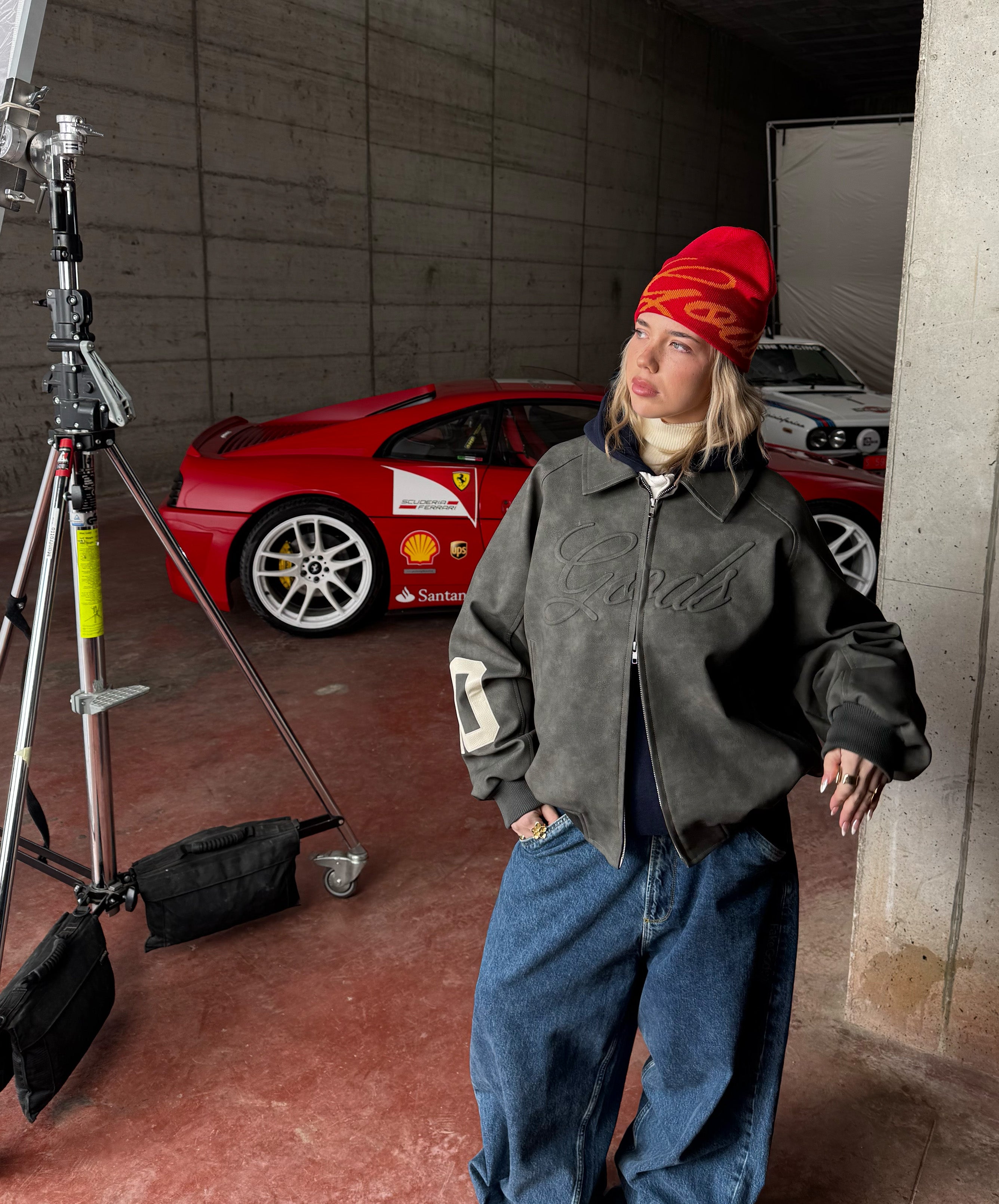 Vegan Leather Jacket Dark Grey