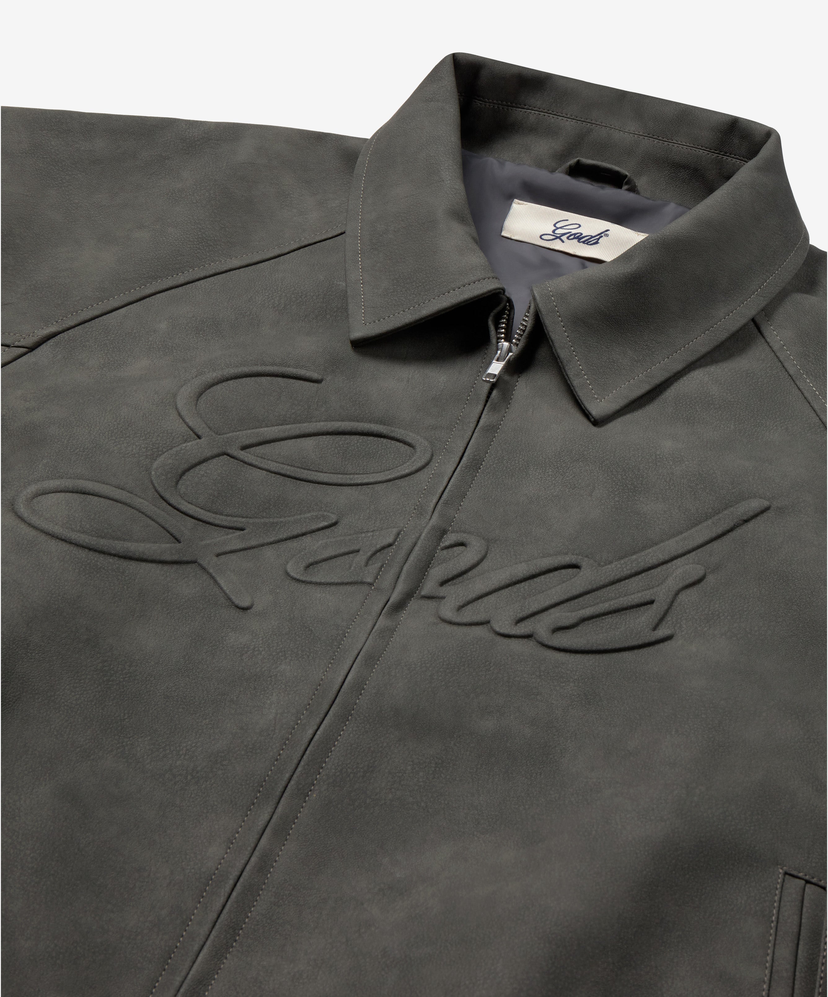 Vegan Leather Jacket Dark Grey