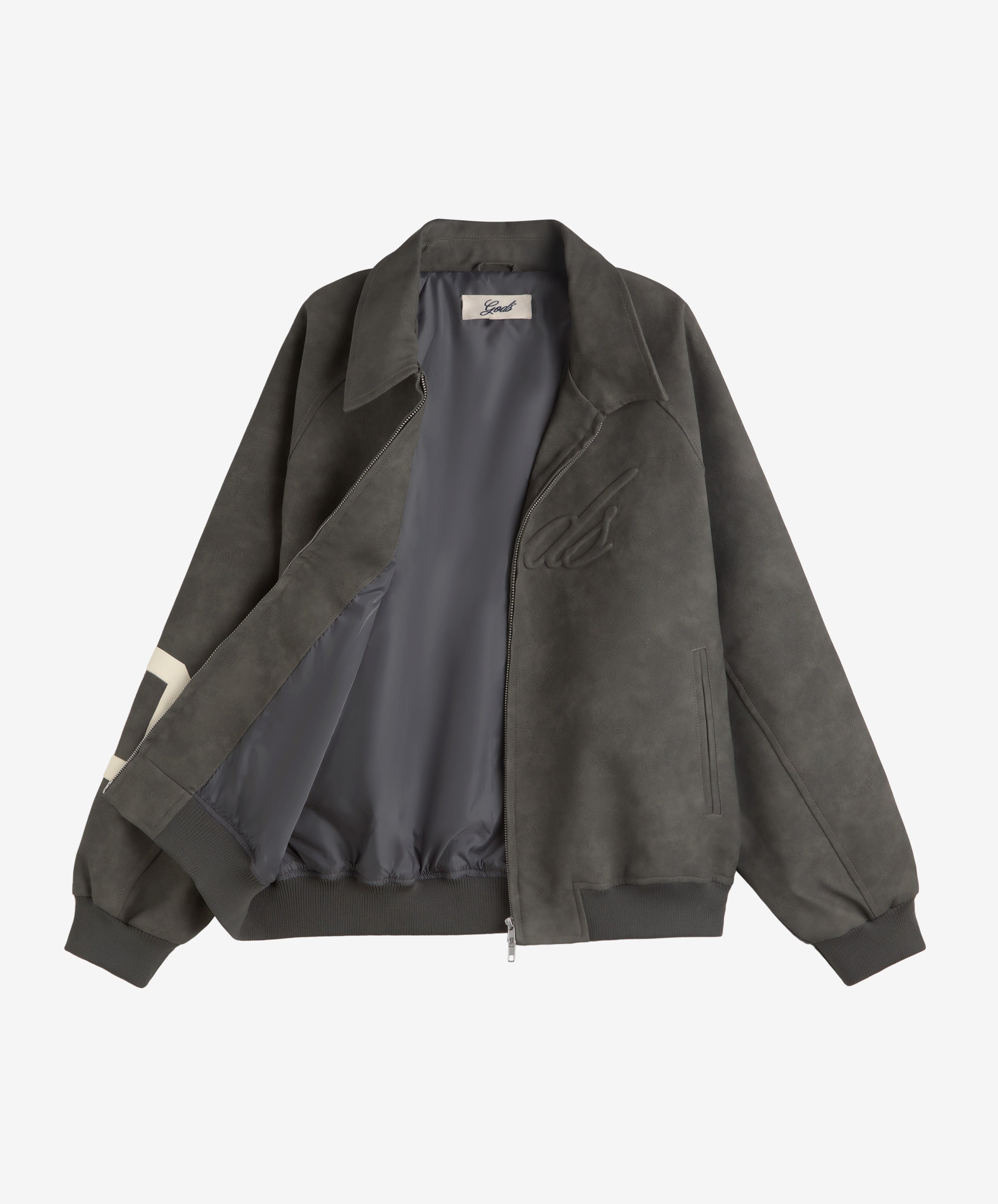 Vegan Leather Jacket Dark Grey