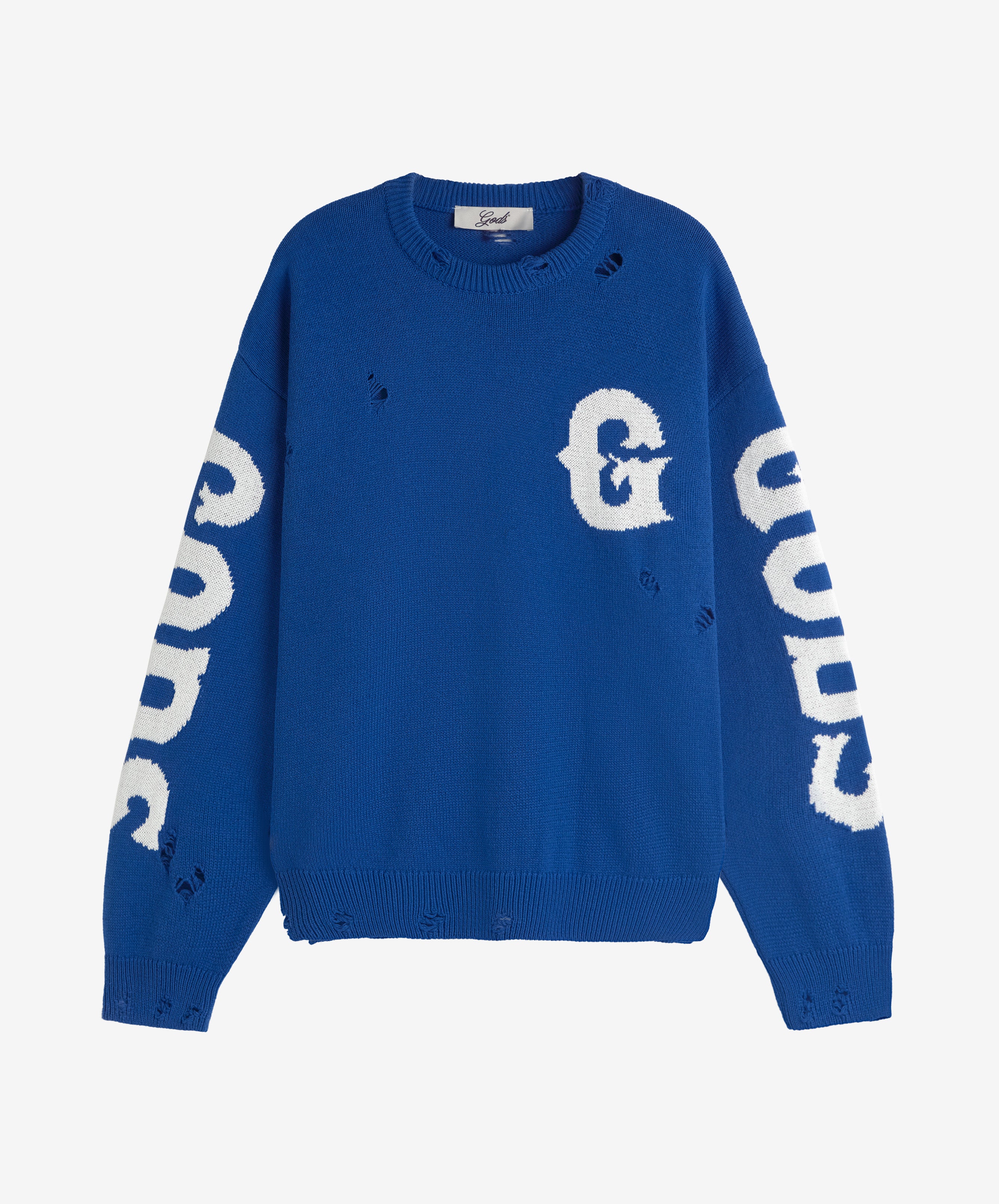 G Side Knitted Sweater Blue