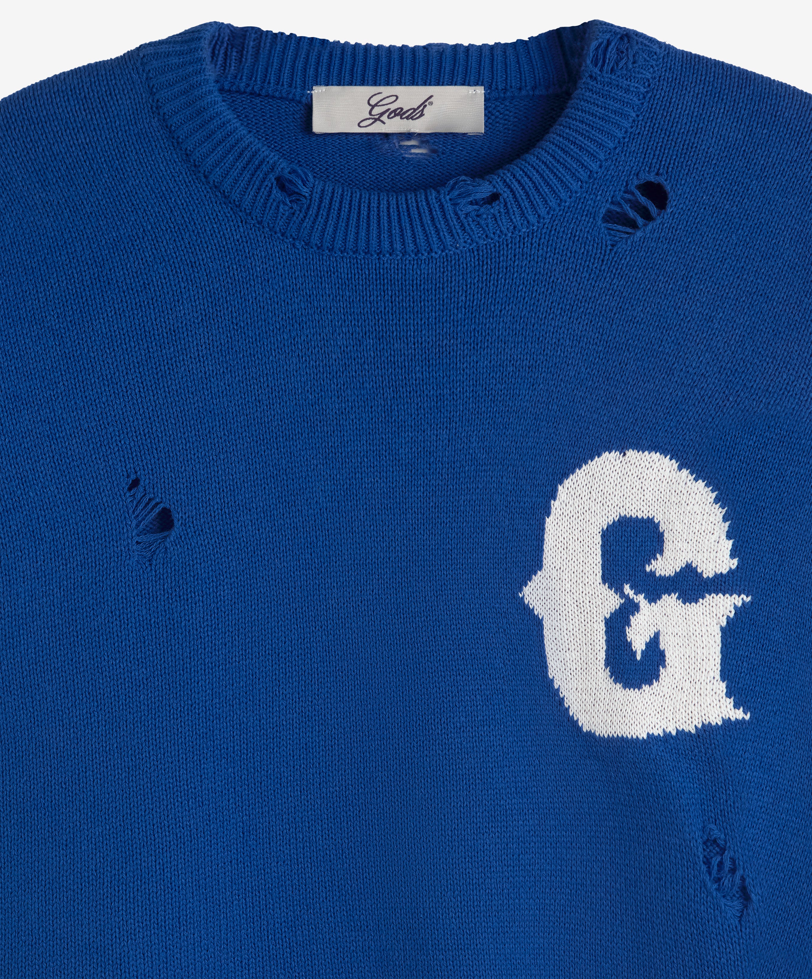 G Side Knitted Sweater Blue
