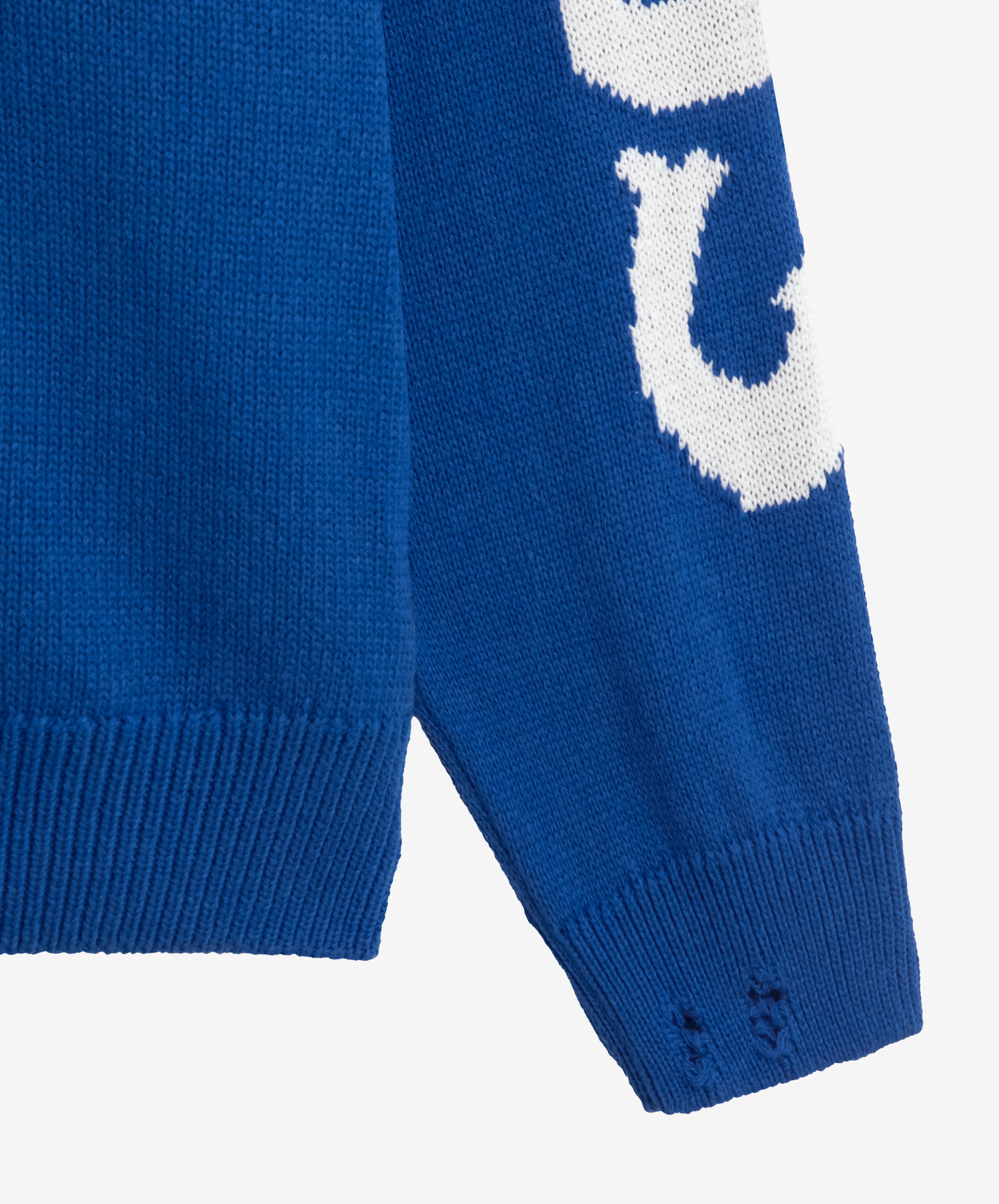 G Side Knitted Sweater Blue