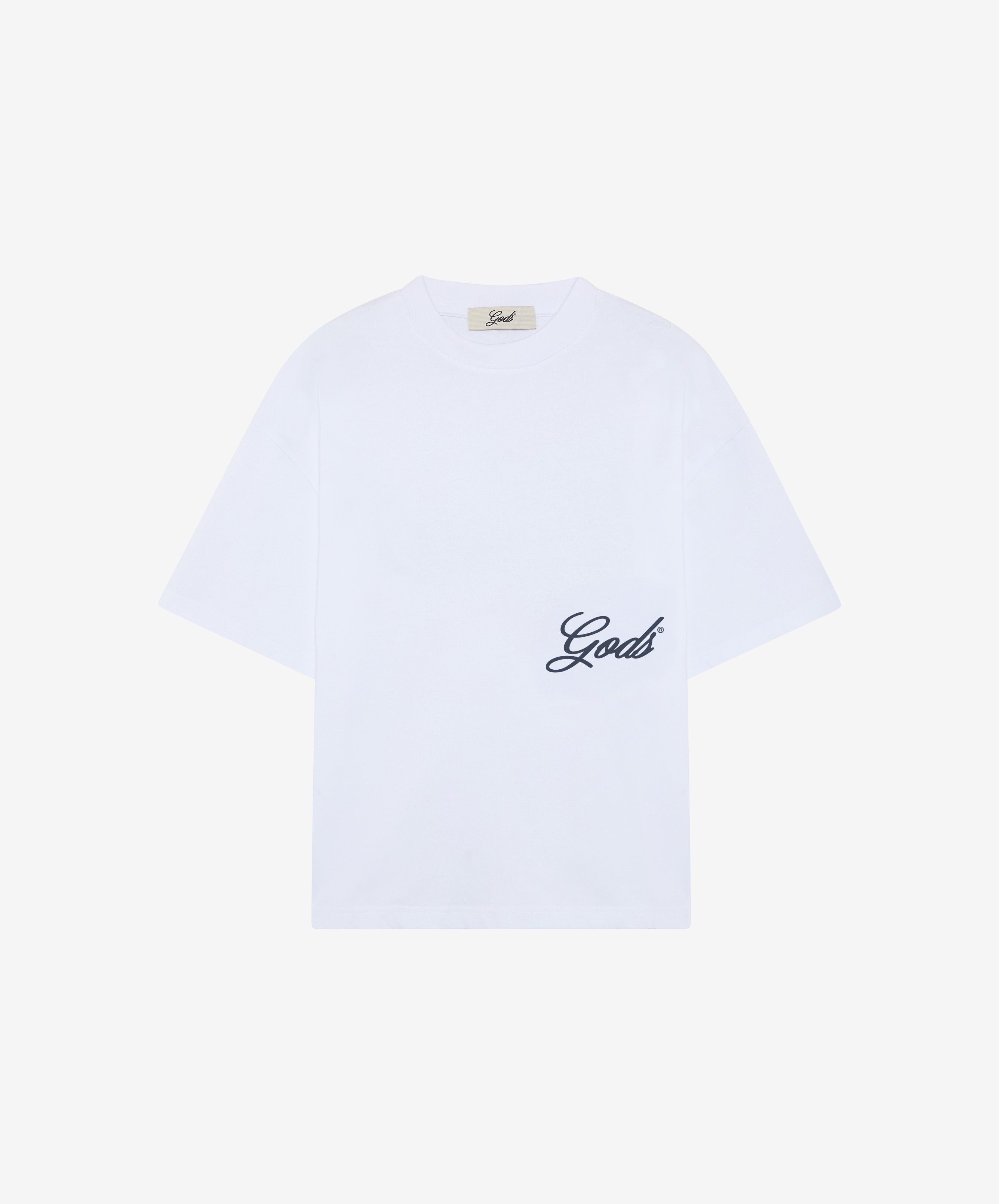Script Boxy Tee White