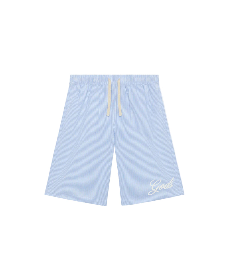 Gods Popelin Jorts Blue