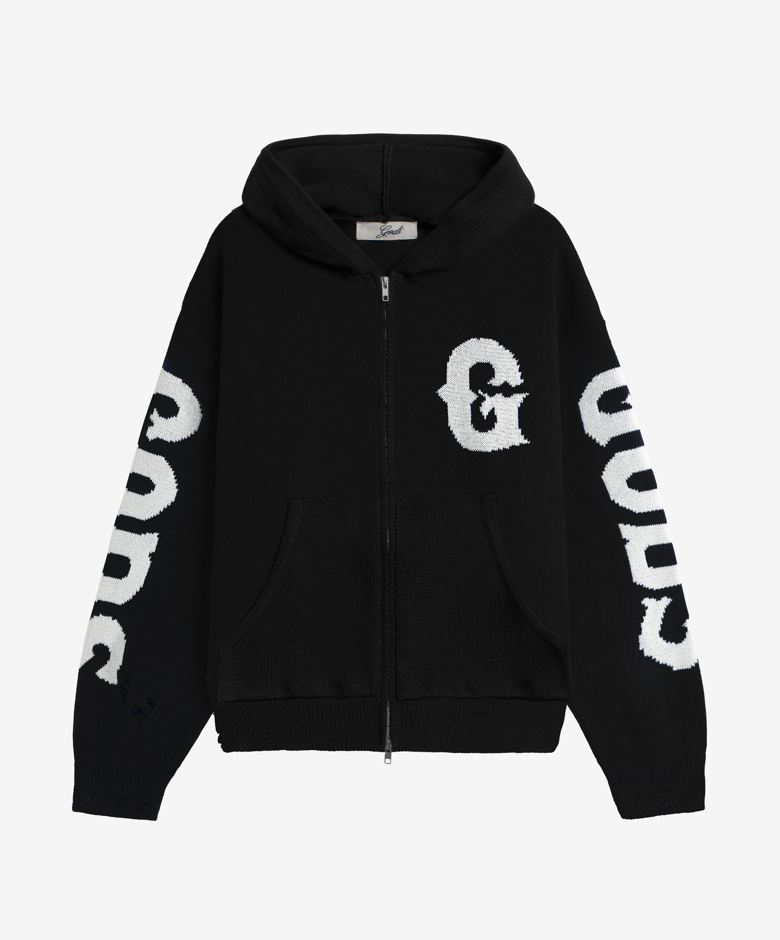 G Knitted Zipper Black