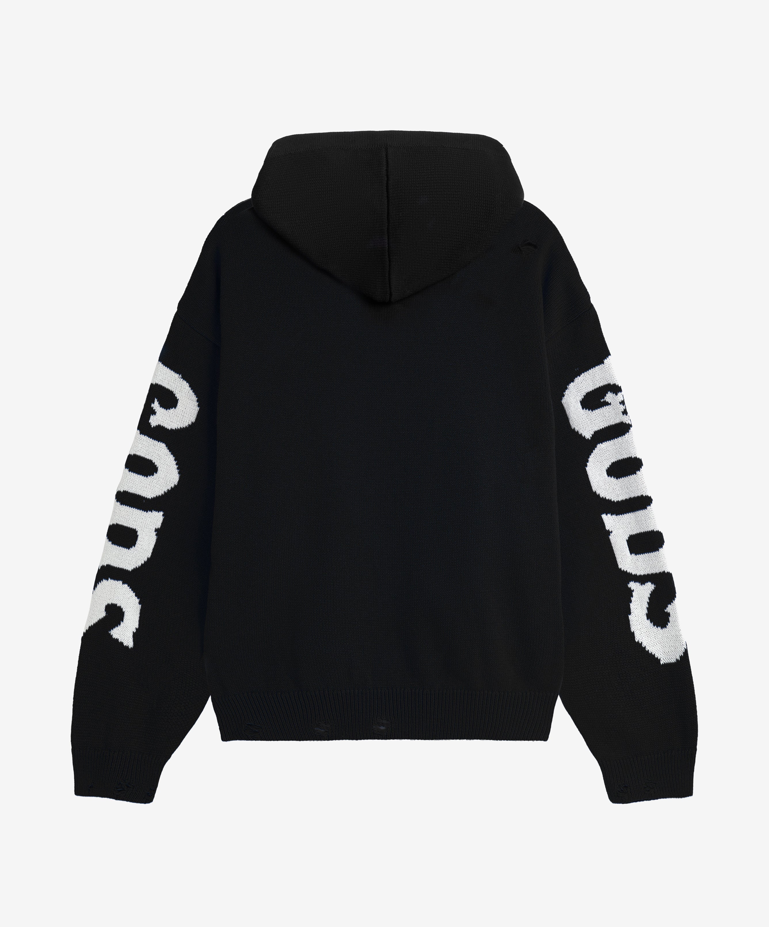 G Knitted Zipper Black