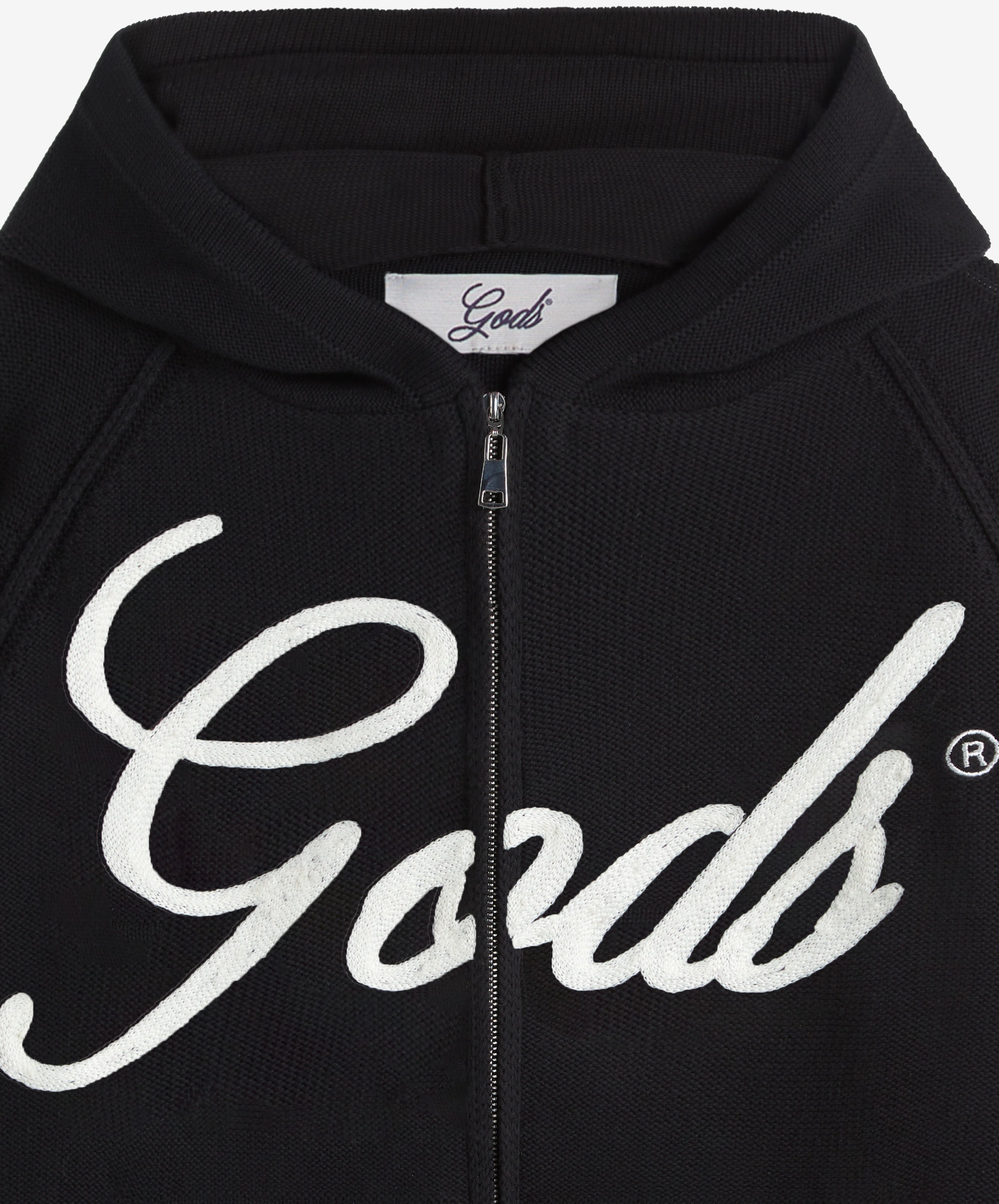 Gods Knitted Zipper Black
