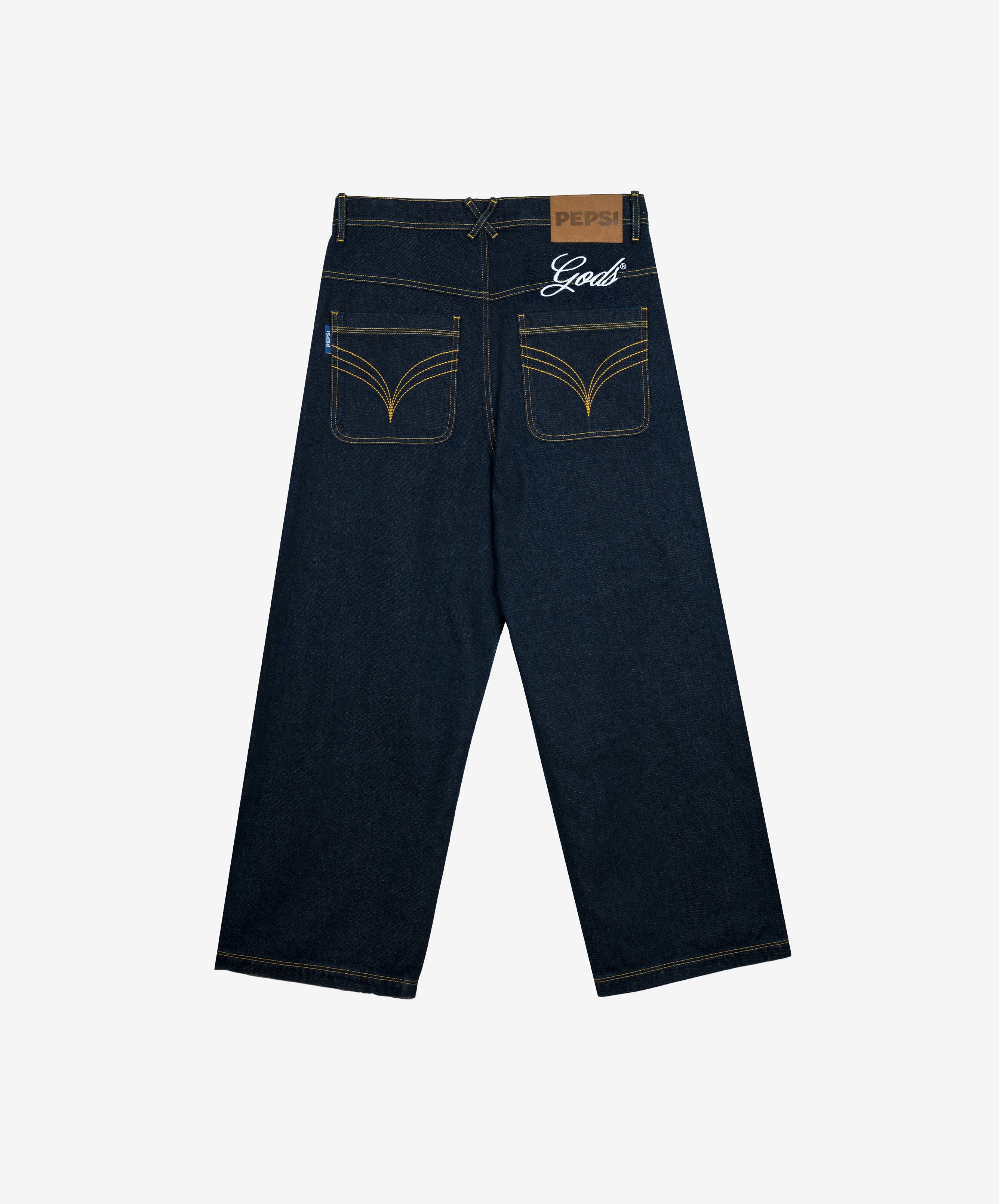 Cherry Baggy Denim Jeans Navy