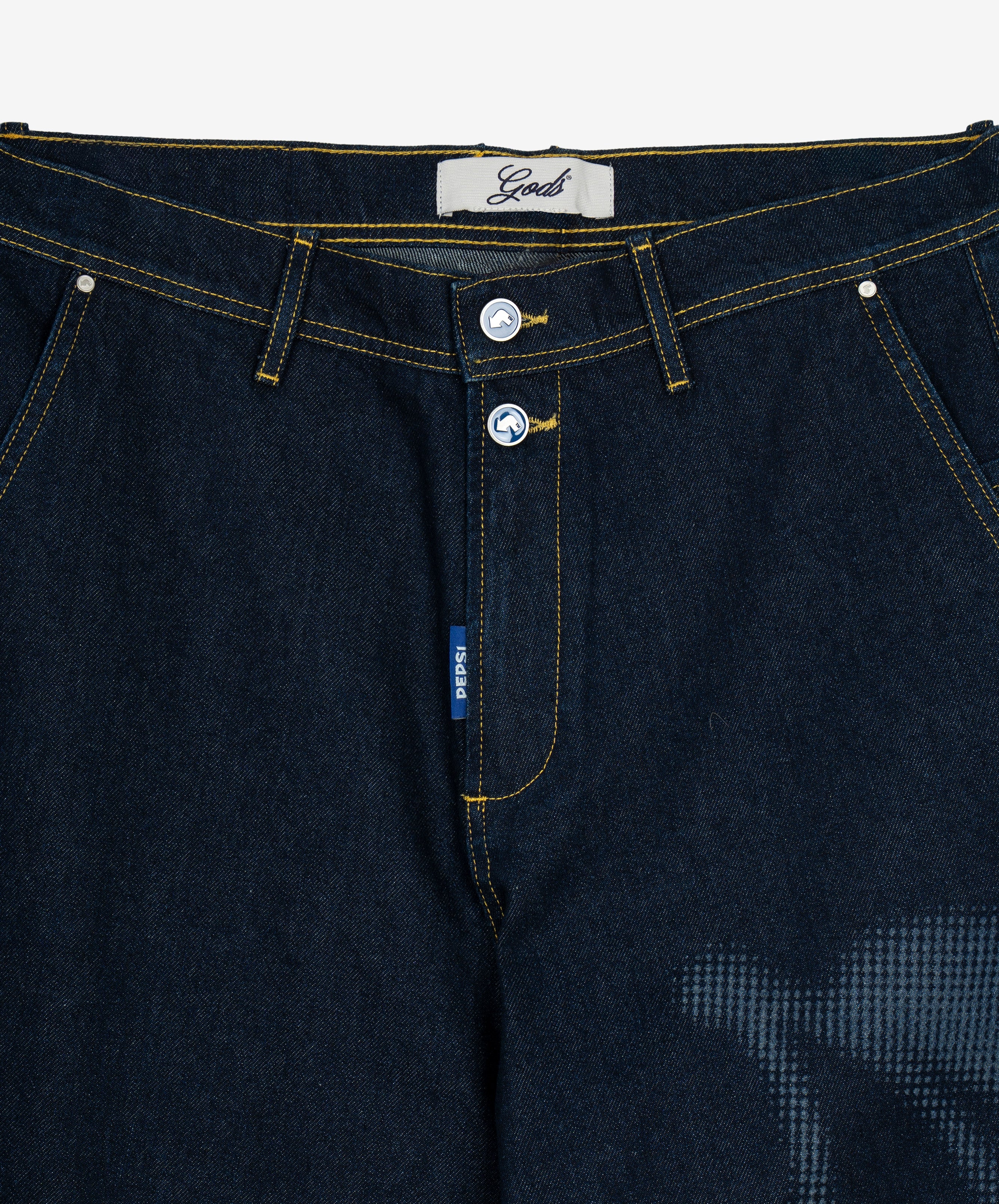 Cherry Baggy Denim Jeans Navy