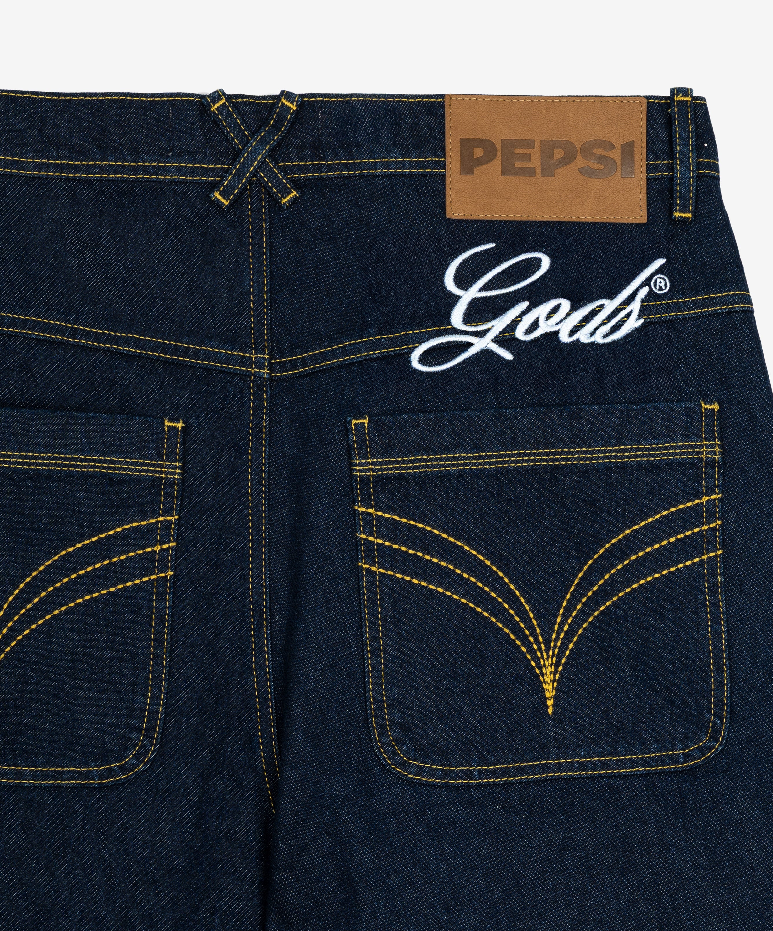 Cherry Baggy Denim Jeans Navy