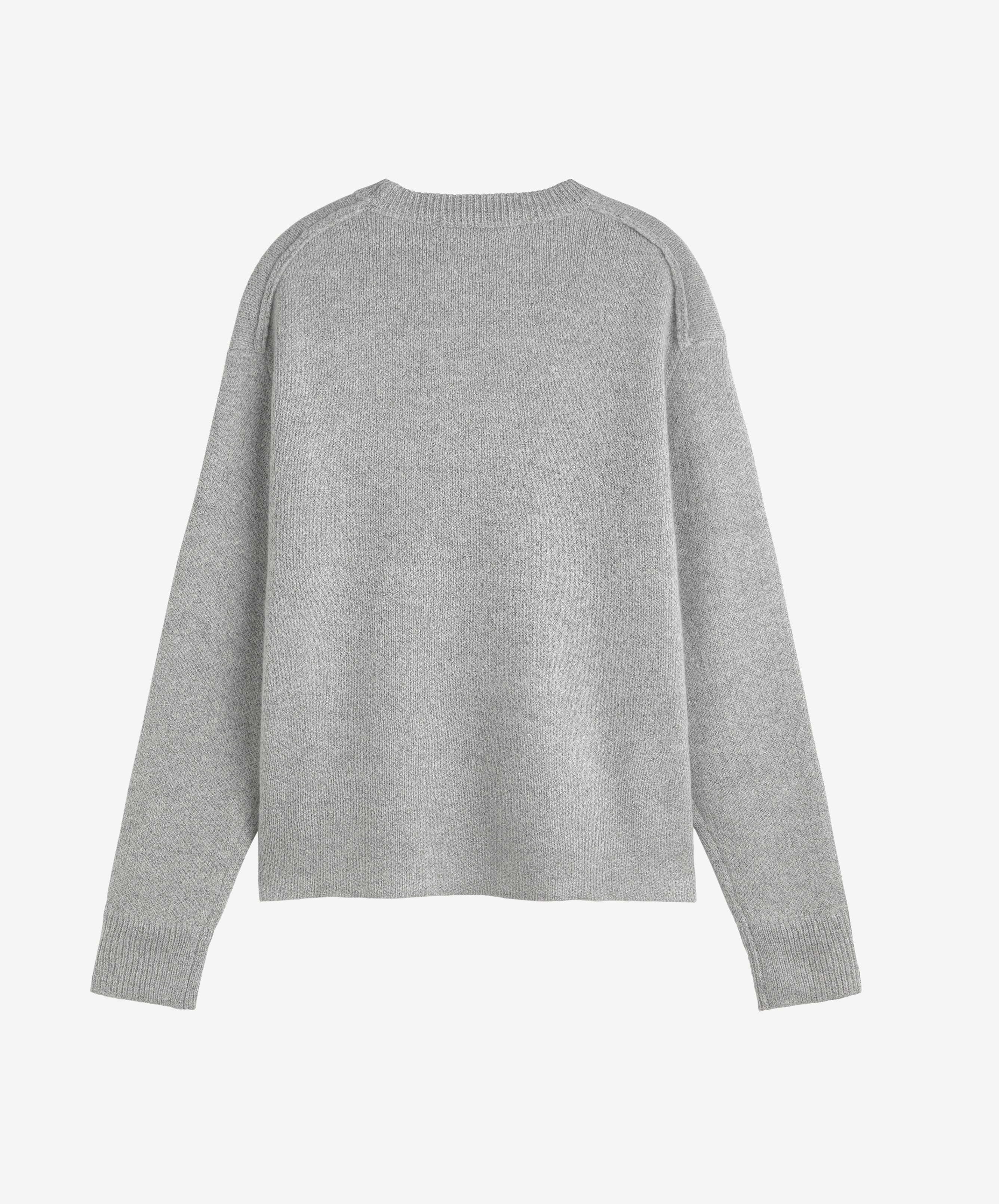 Handwritten Knitted Sweater Light Grey