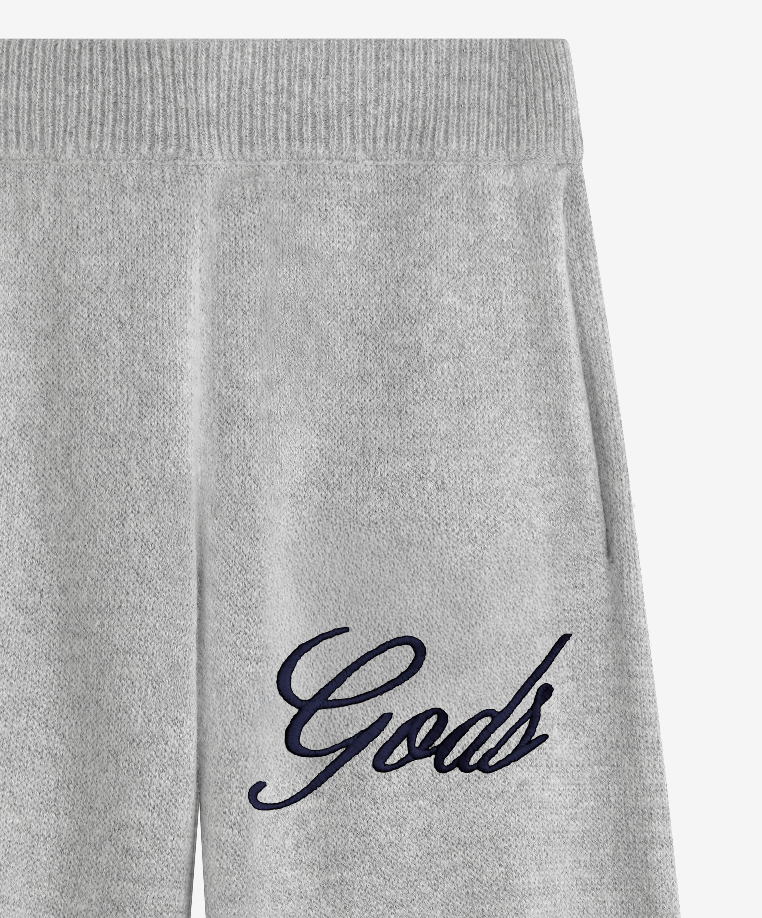 Handwritten Knitted Joggers Light Grey