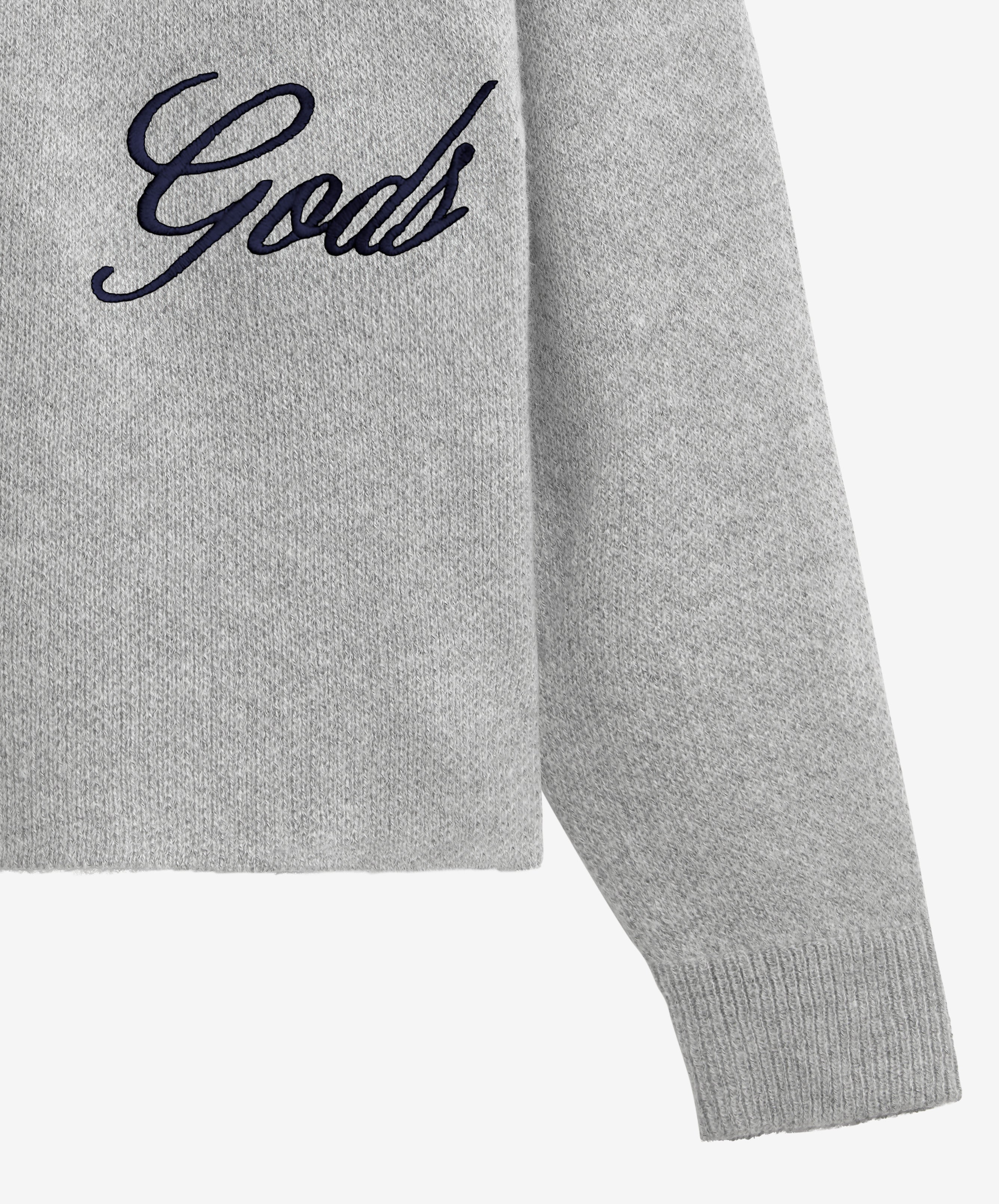 Handwritten Knitted Sweater Light Grey