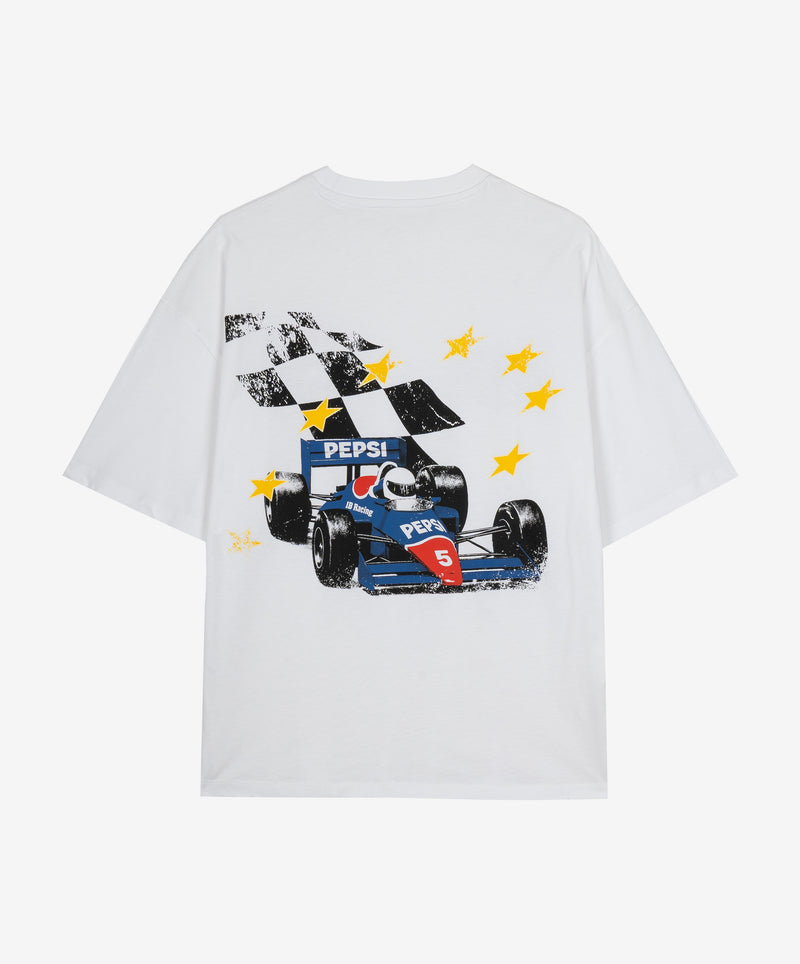 Racer Boxy Tee White